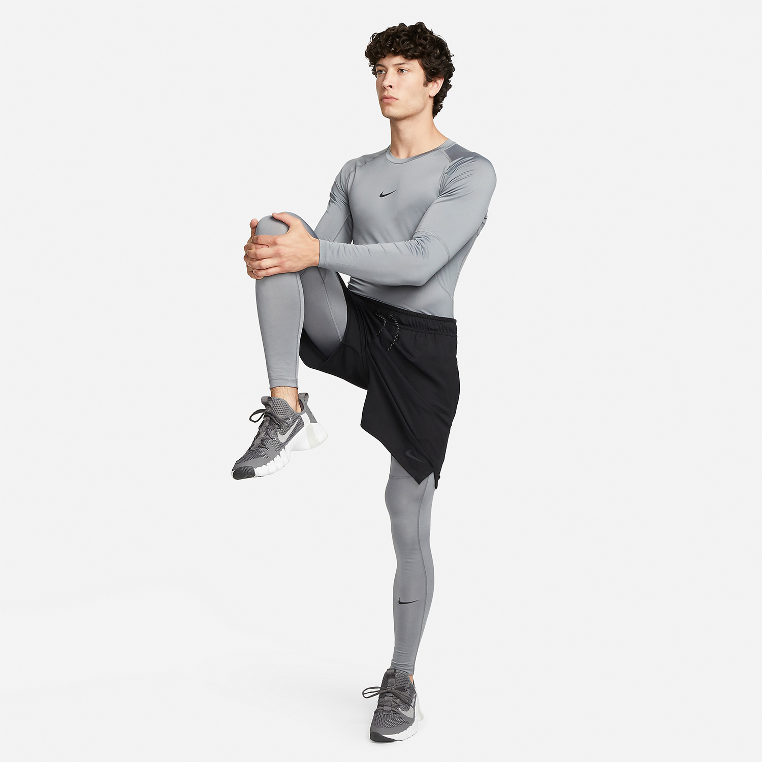 Nike Dri-FIT Logo Camisa - Smoke Grey/Black