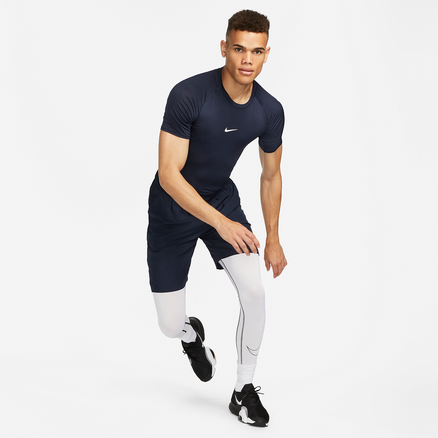 Nike Dri-FIT Logo Maglietta - Obsidian/Black