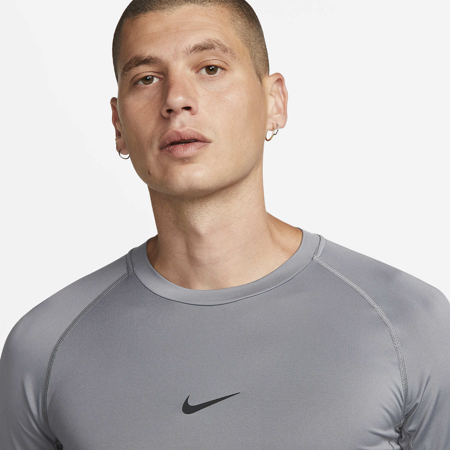 Nike Dri-FIT Logo Men's Training T-Shirt - Smoke Grey/Black
