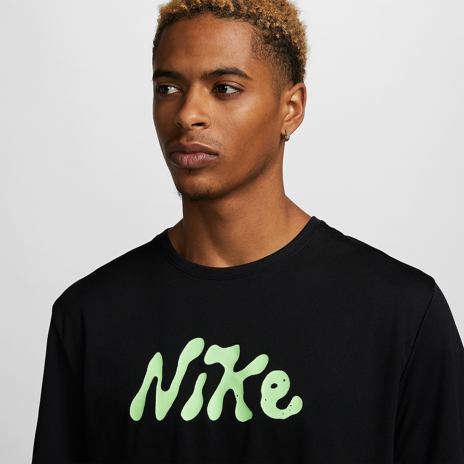 Nike Dri-FIT UV Miler Studio 72 Camiseta - Black/Lime Blast