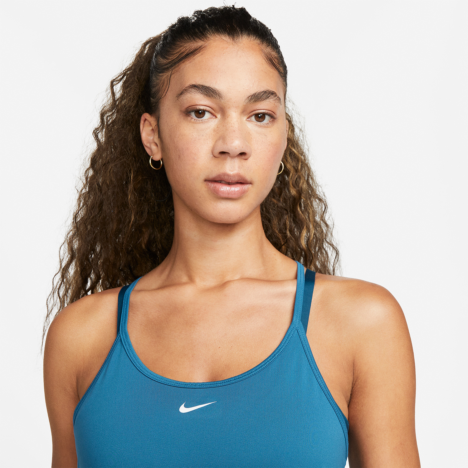 Nike Dri-FIT One Elastika Tank - Industrial Blue/White