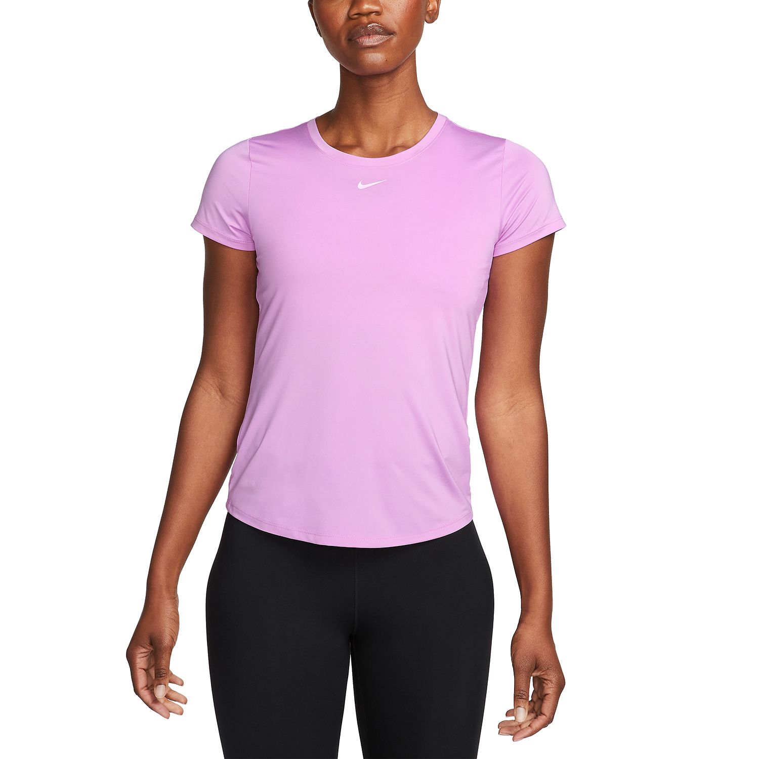 Nike Dri-FIT One Logo Camiseta - Rush Fuchsia/White