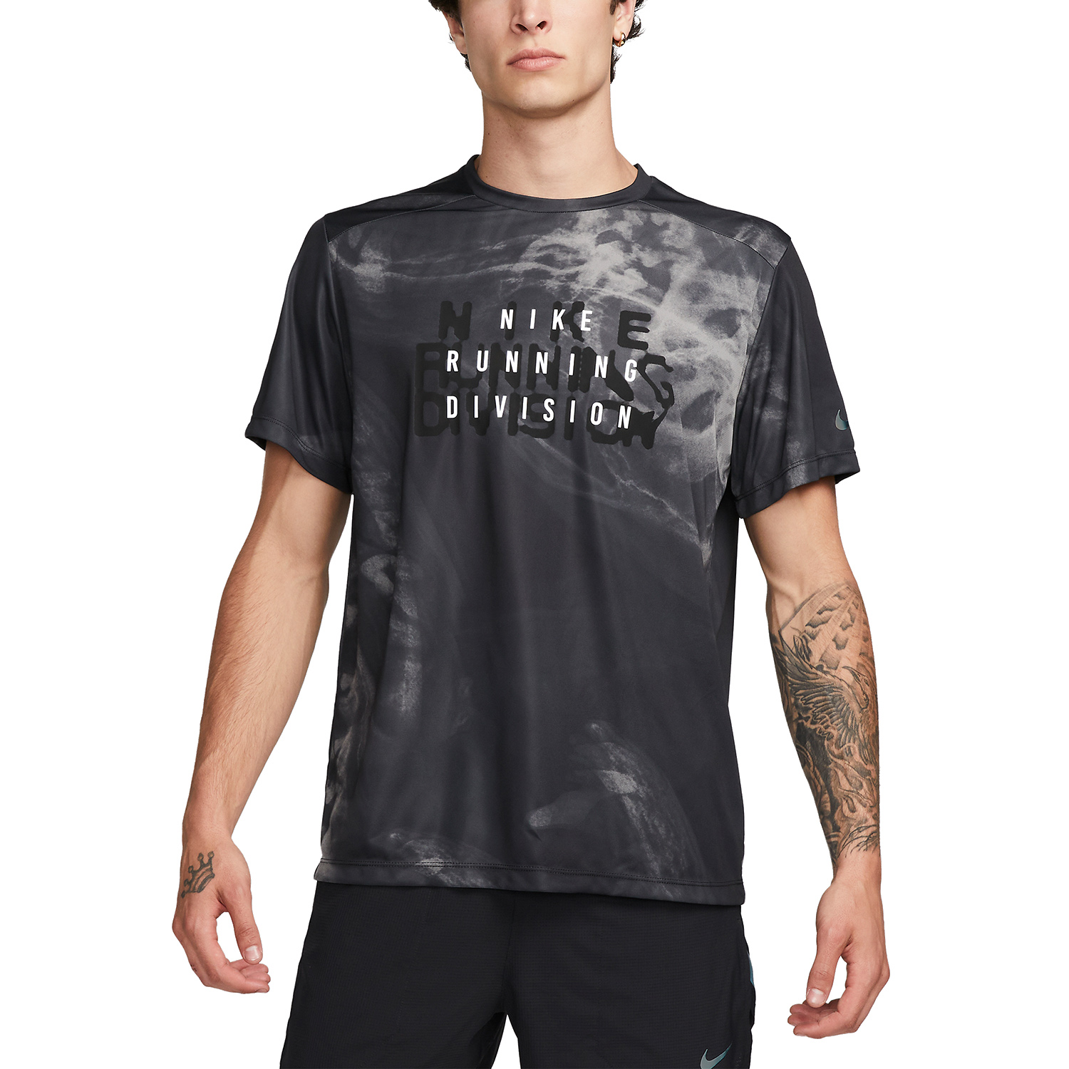 Nike Dri-FIT Run Division Rise 365 Camiseta - Black/Reflective Black