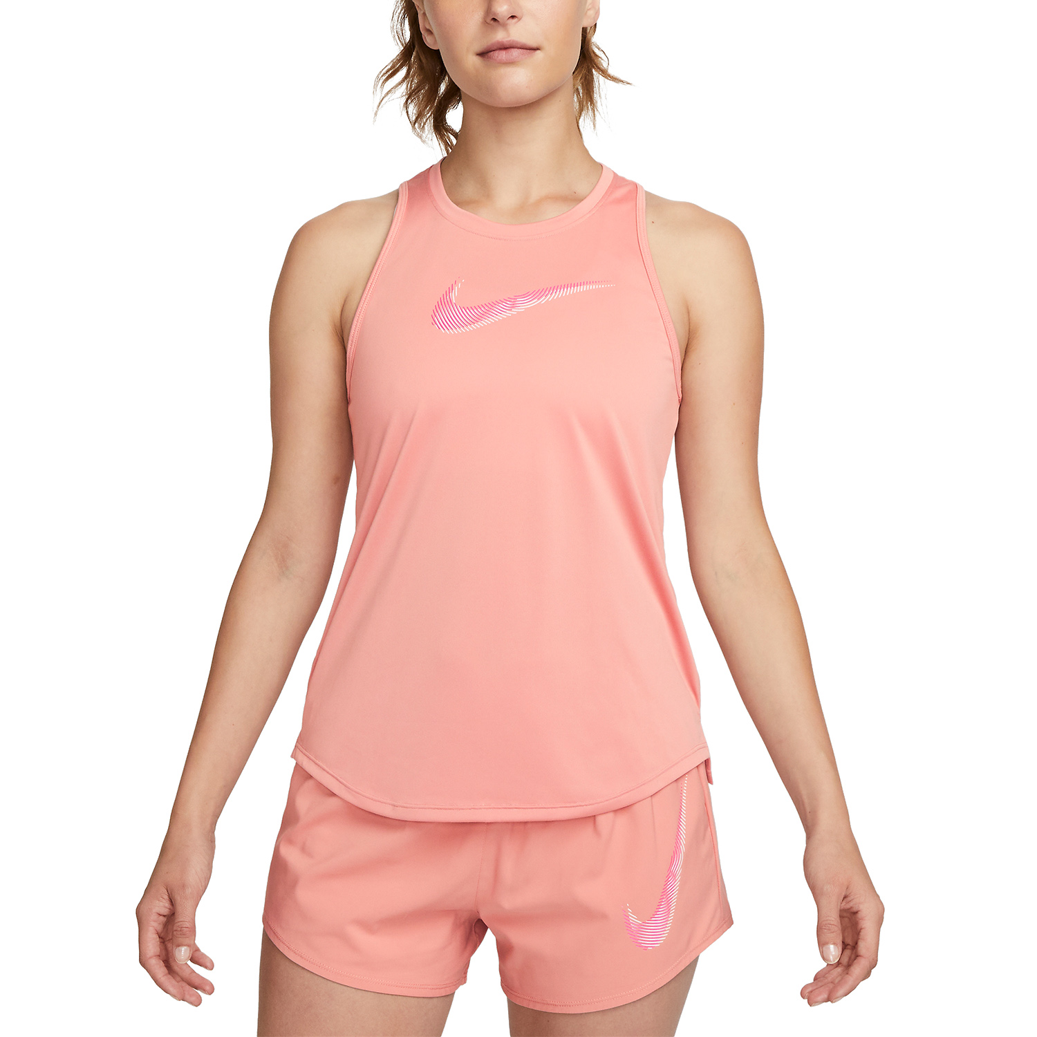 Nike Dri-FIT Swoosh Tank - Red Stardust/Fierce Pink