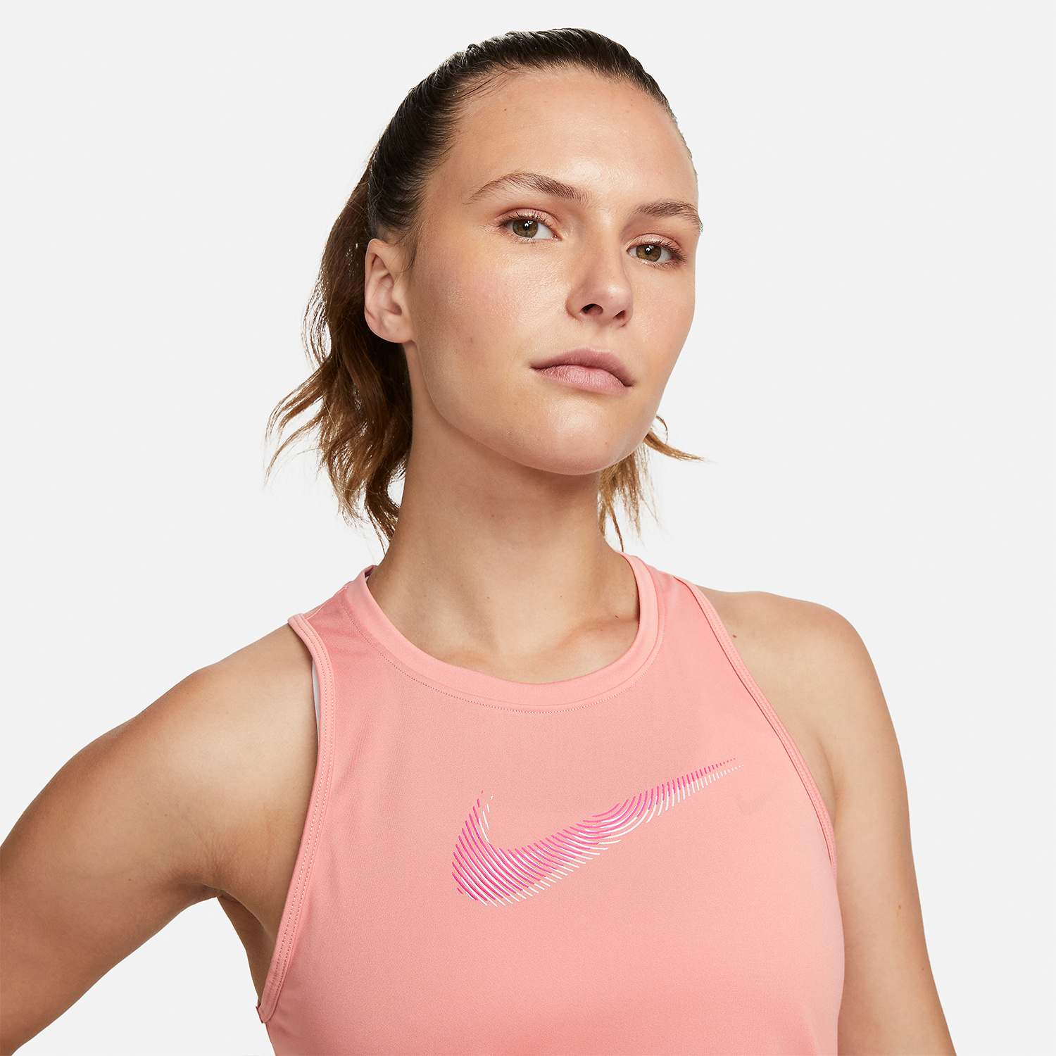 Nike Dri-FIT Swoosh Tank - Red Stardust/Fierce Pink