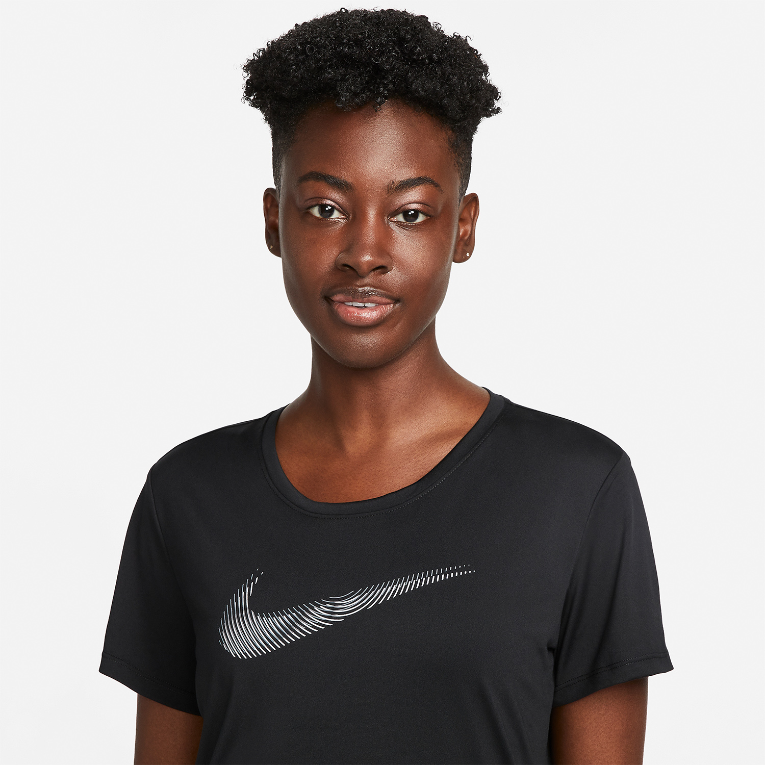 Nike Dri-FIT Swoosh Camiseta - Black/Cool Grey