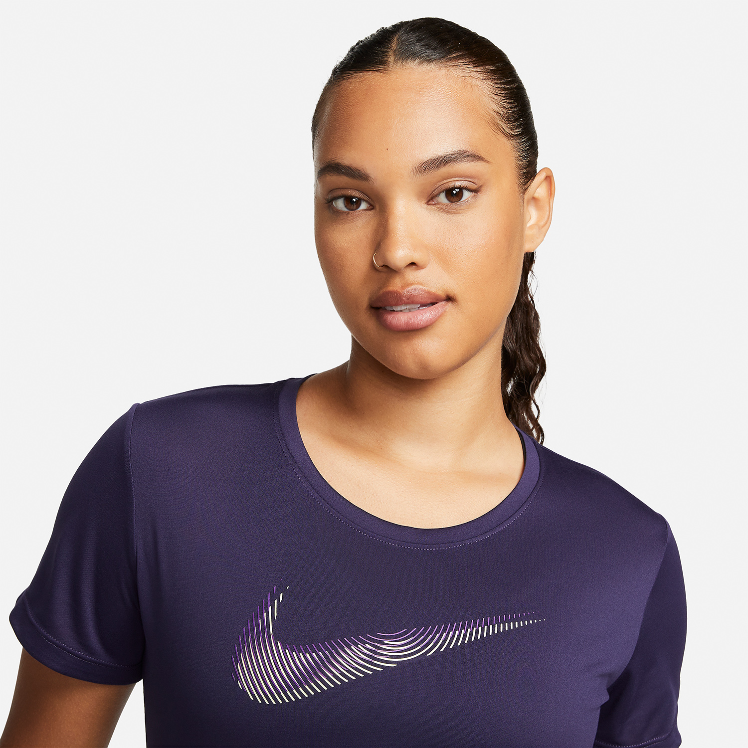 Nike Dri-FIT Swoosh Camiseta - Purple Ink/Disco Purple