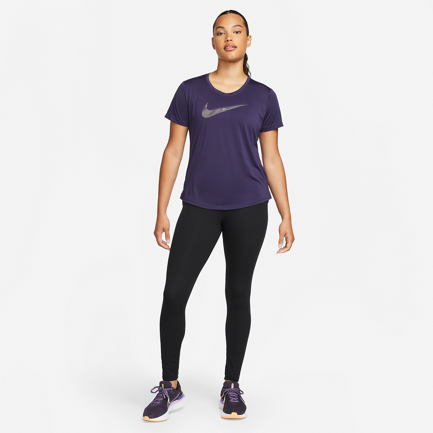 Nike Dri-FIT Swoosh T-Shirt - Purple Ink/Disco Purple