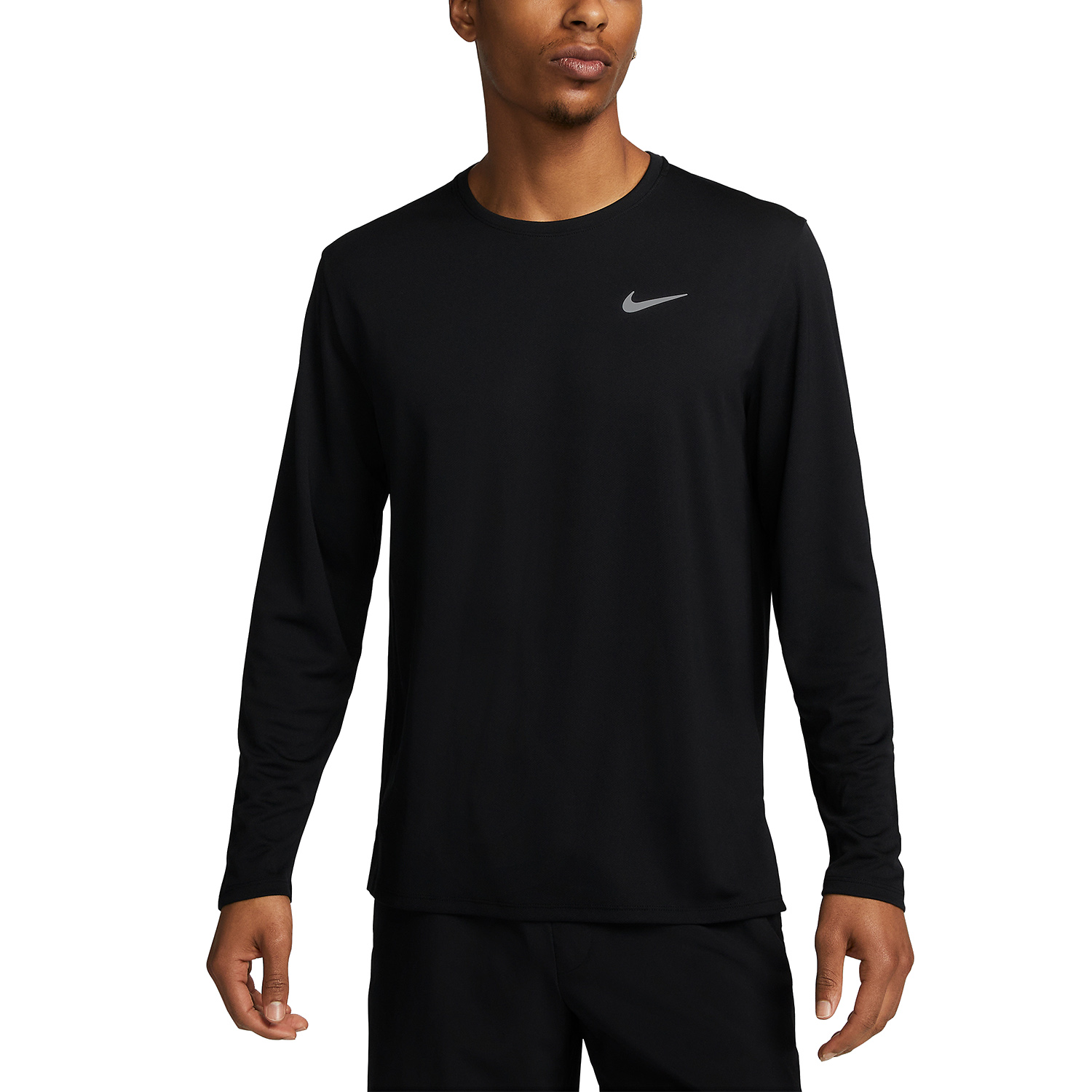 Nike Dri-FIT UV Miler Maglia - Black/Reflective Silver