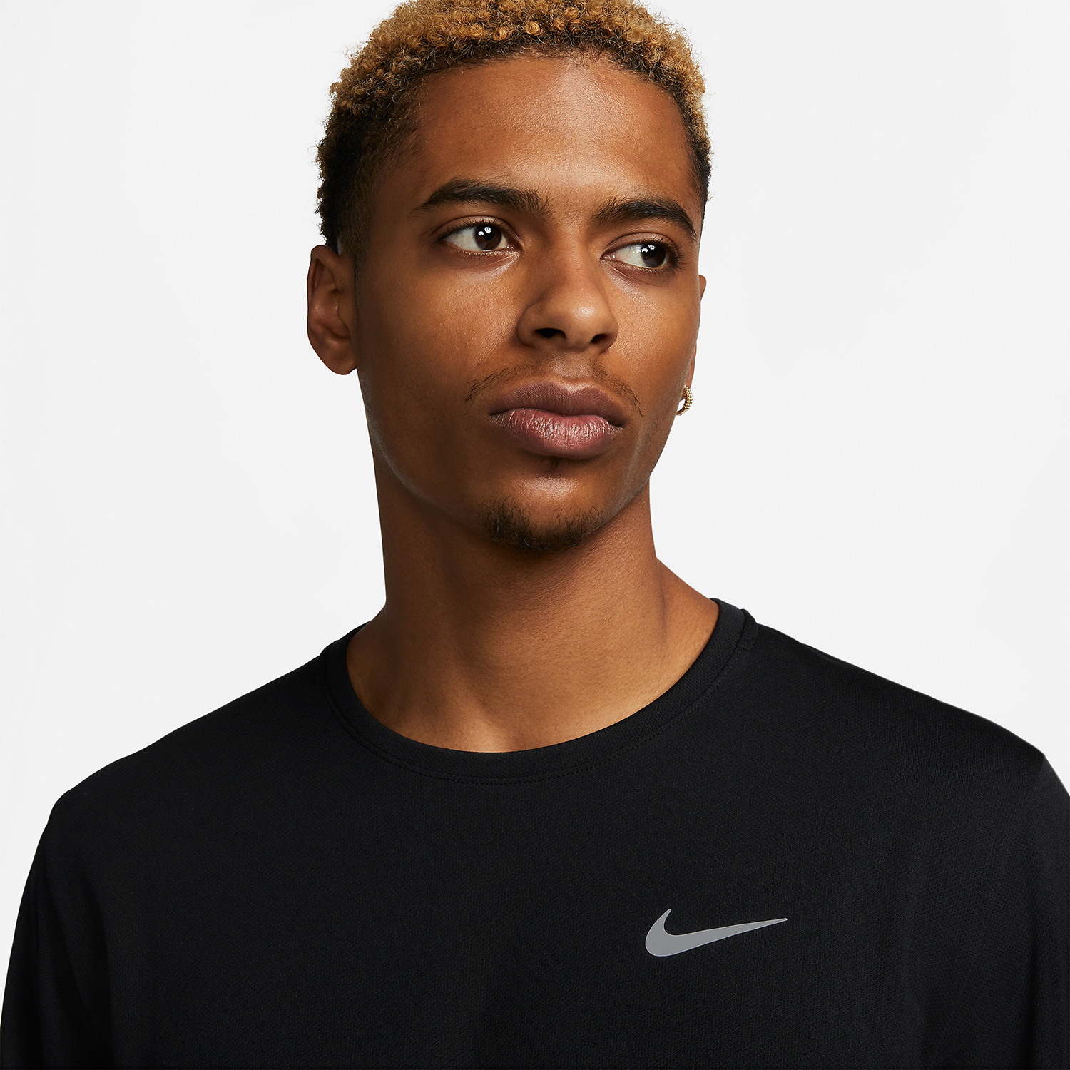 Nike Dri-FIT UV Miler Camisa - Black/Reflective Silver