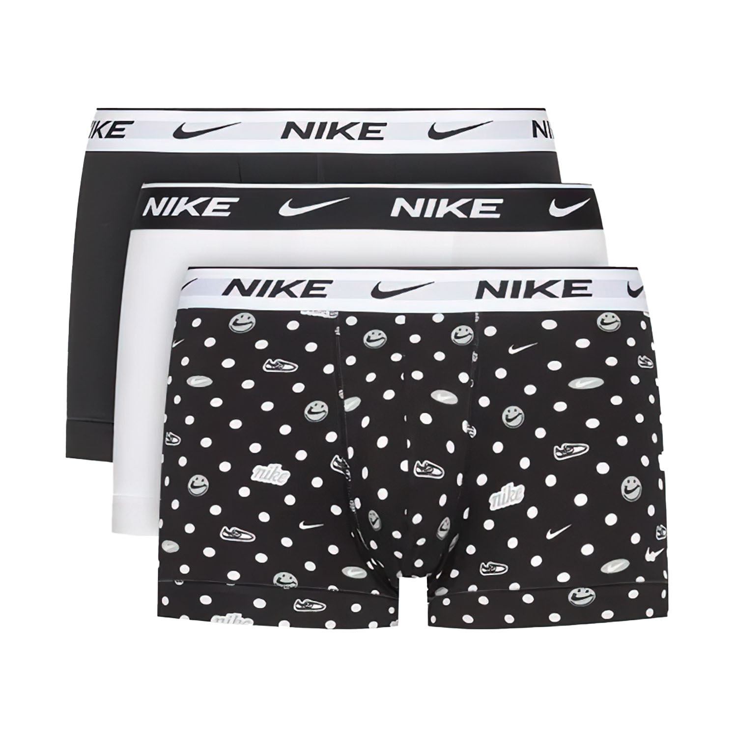 Nike Everyday Stretch x 3 Boxer - Sneaker Dot Print/White/Black