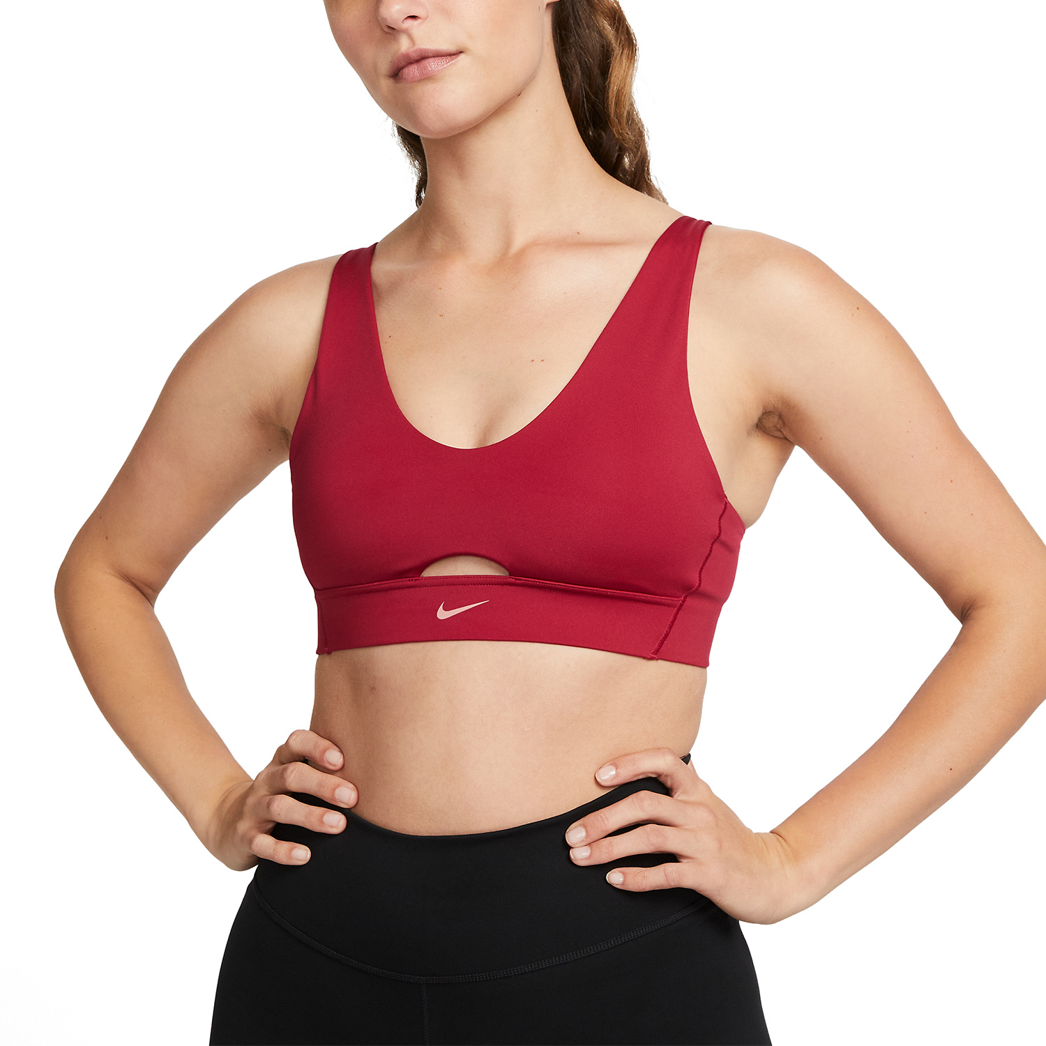 Nike Dri-FIT Indy Women's Training Sports Bra - Noble Red