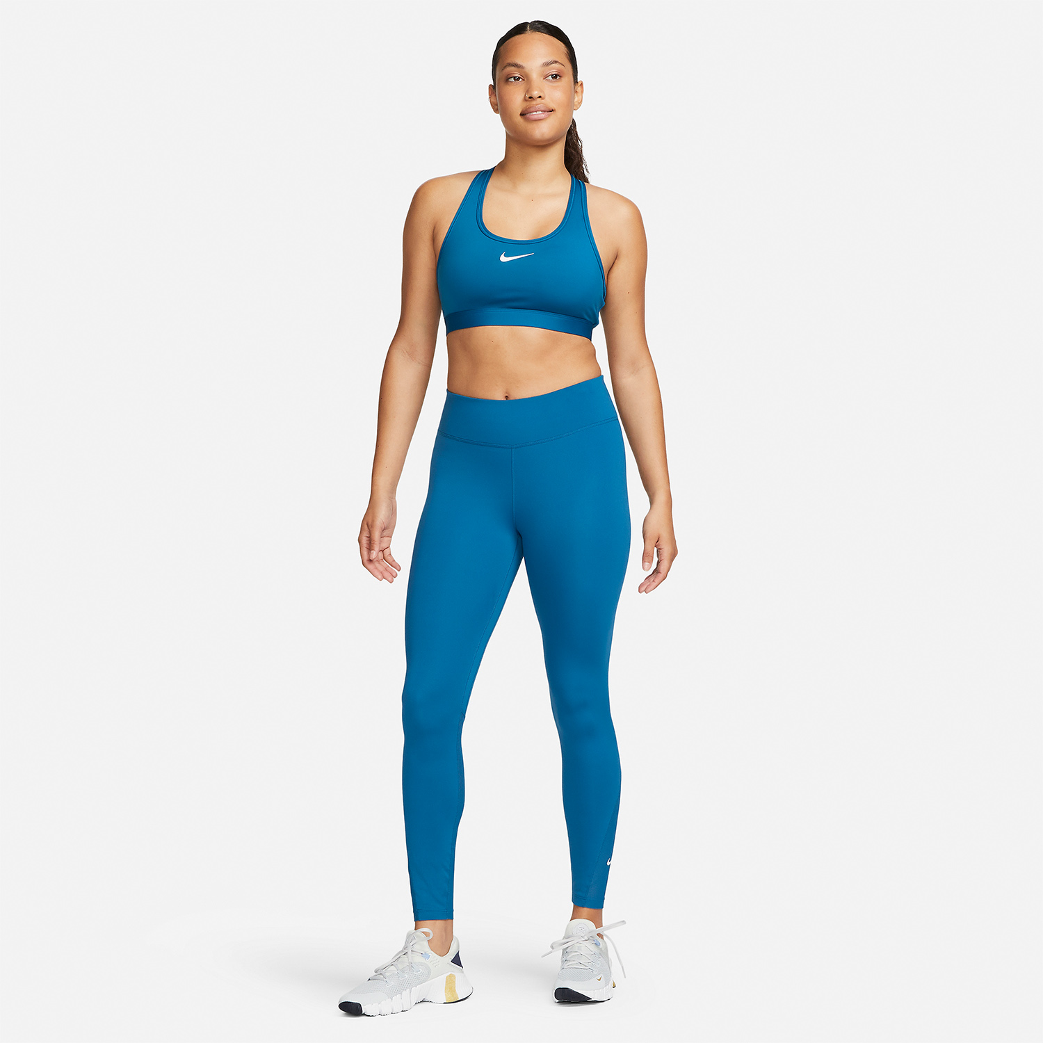 Nike One Mid Rise 7/8 Tights - Industrial Blue/White