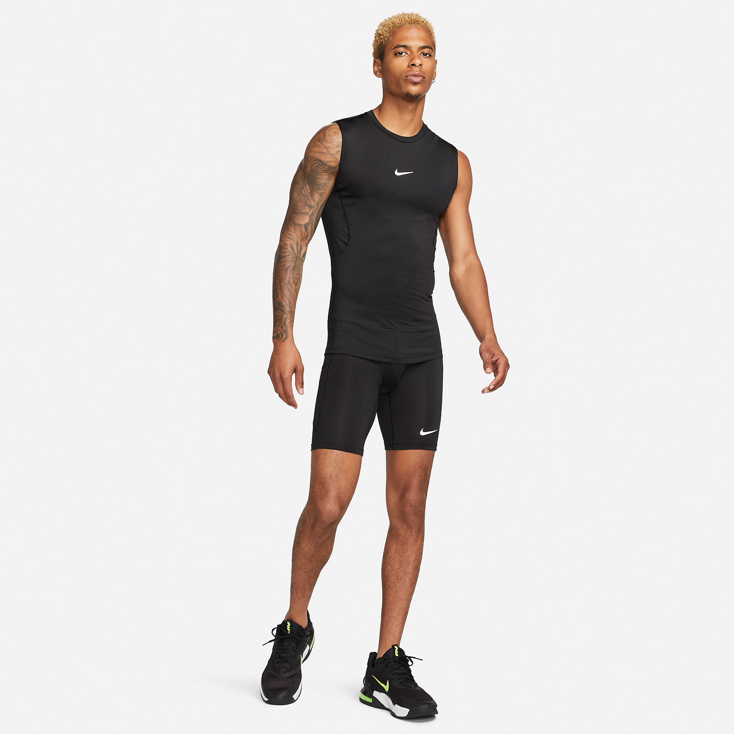 Nike Pro Dri-FIT Logo Men's Training Tank - Black/White