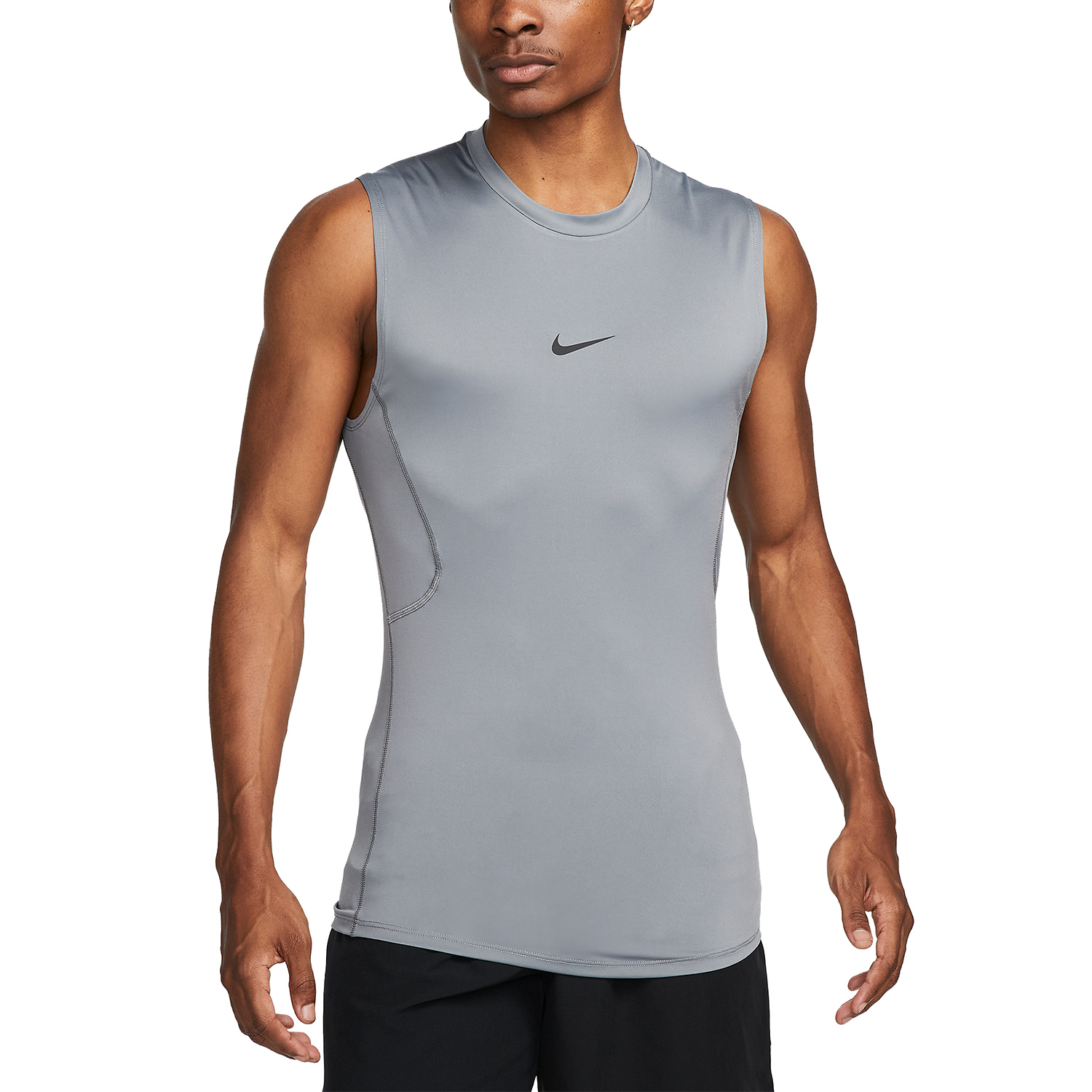 Nike Pro Dri-FIT Logo Canotta - Smoke Gray/Black