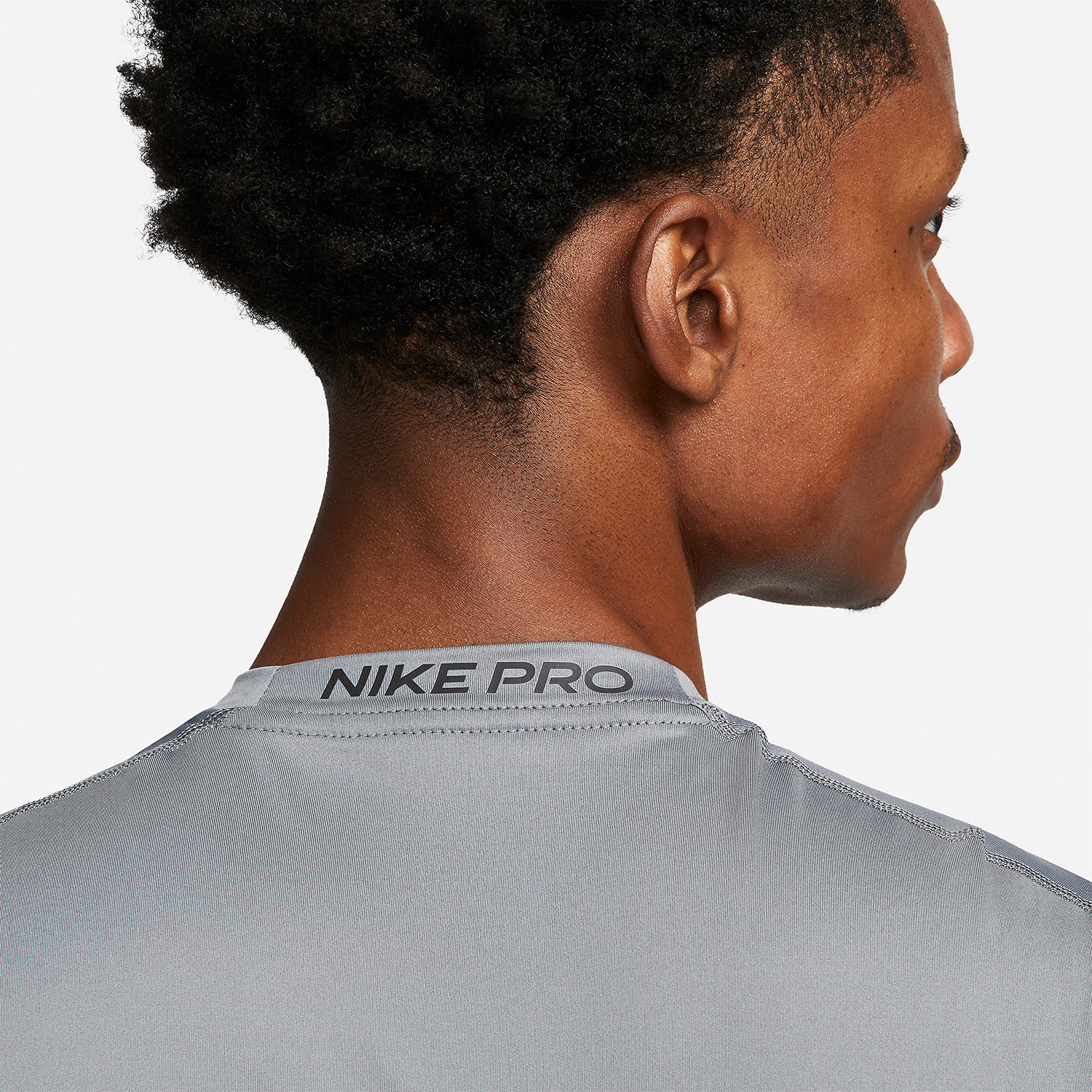 Nike Pro Dri-FIT Logo Tank - Smoke Gray/Black