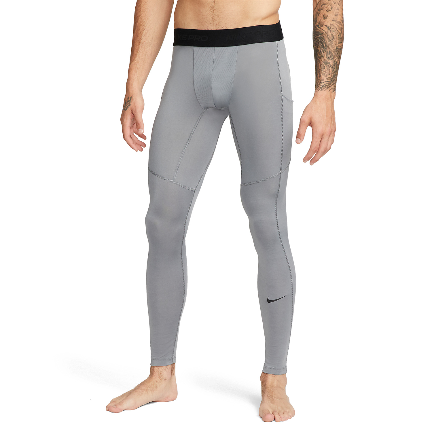 Nike Pro Dri FIT Mallas Intima Hombre Smoke Grey Black
