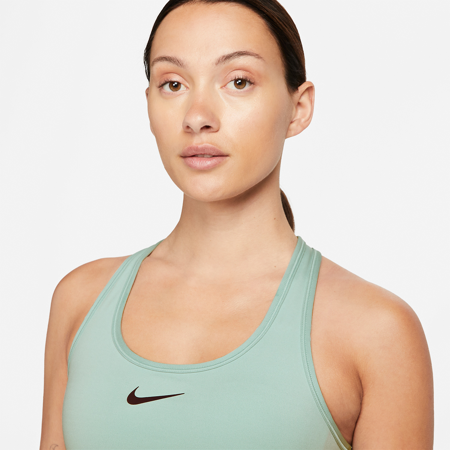 Nike Swoosh Dri-FIT Women's Sports Bra - Mineral/Black