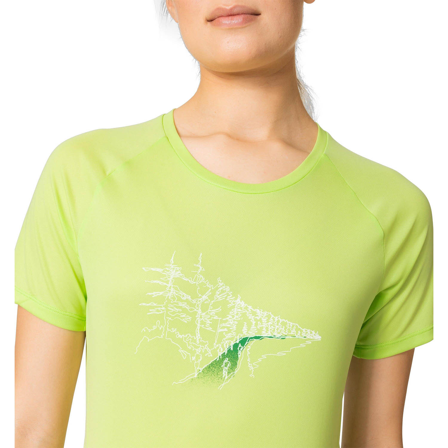 Odlo Crew Essential Print Camiseta - Sharp Green
