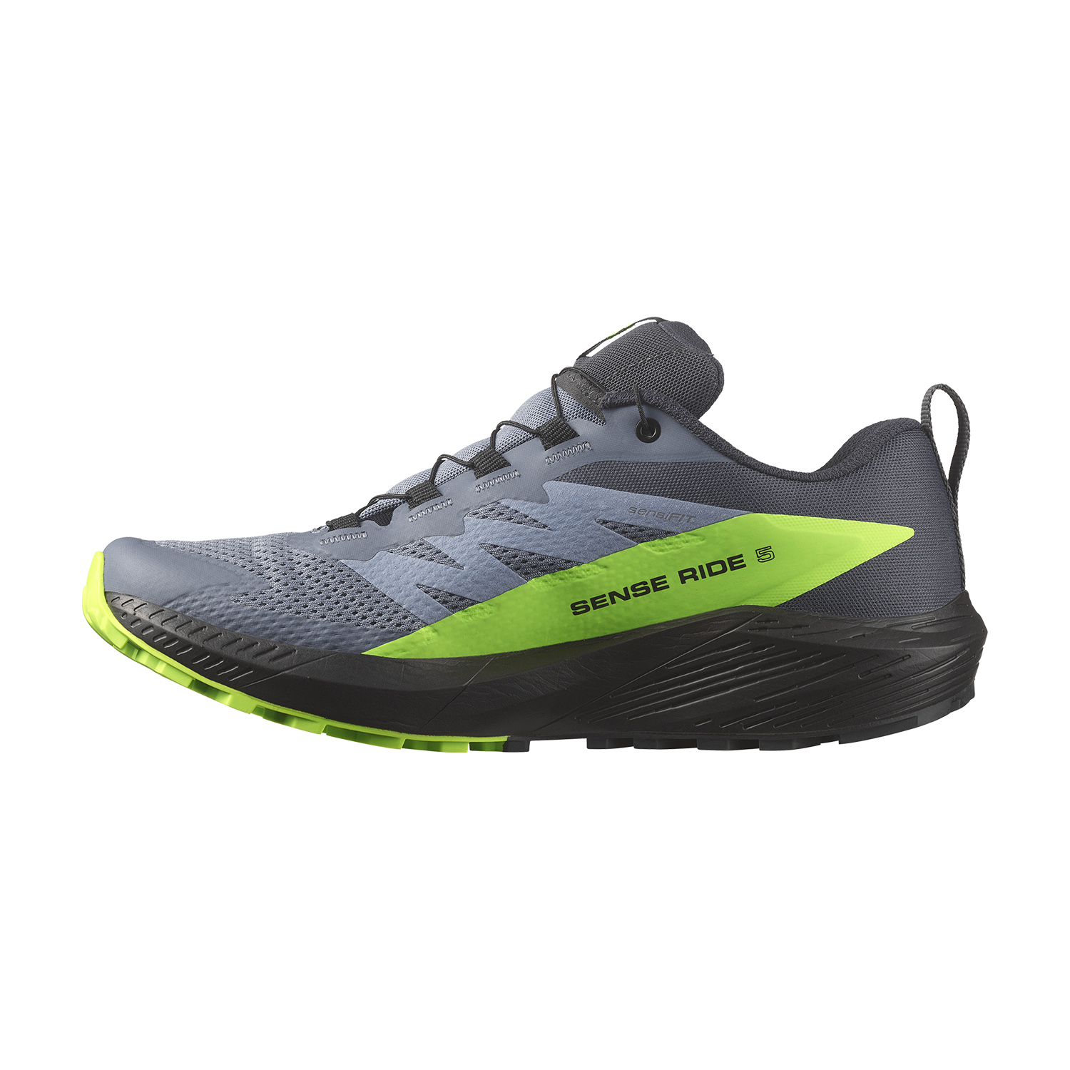 Salomon Sense Ride 5 GTX - Flint Stone/Black/Green Gecko