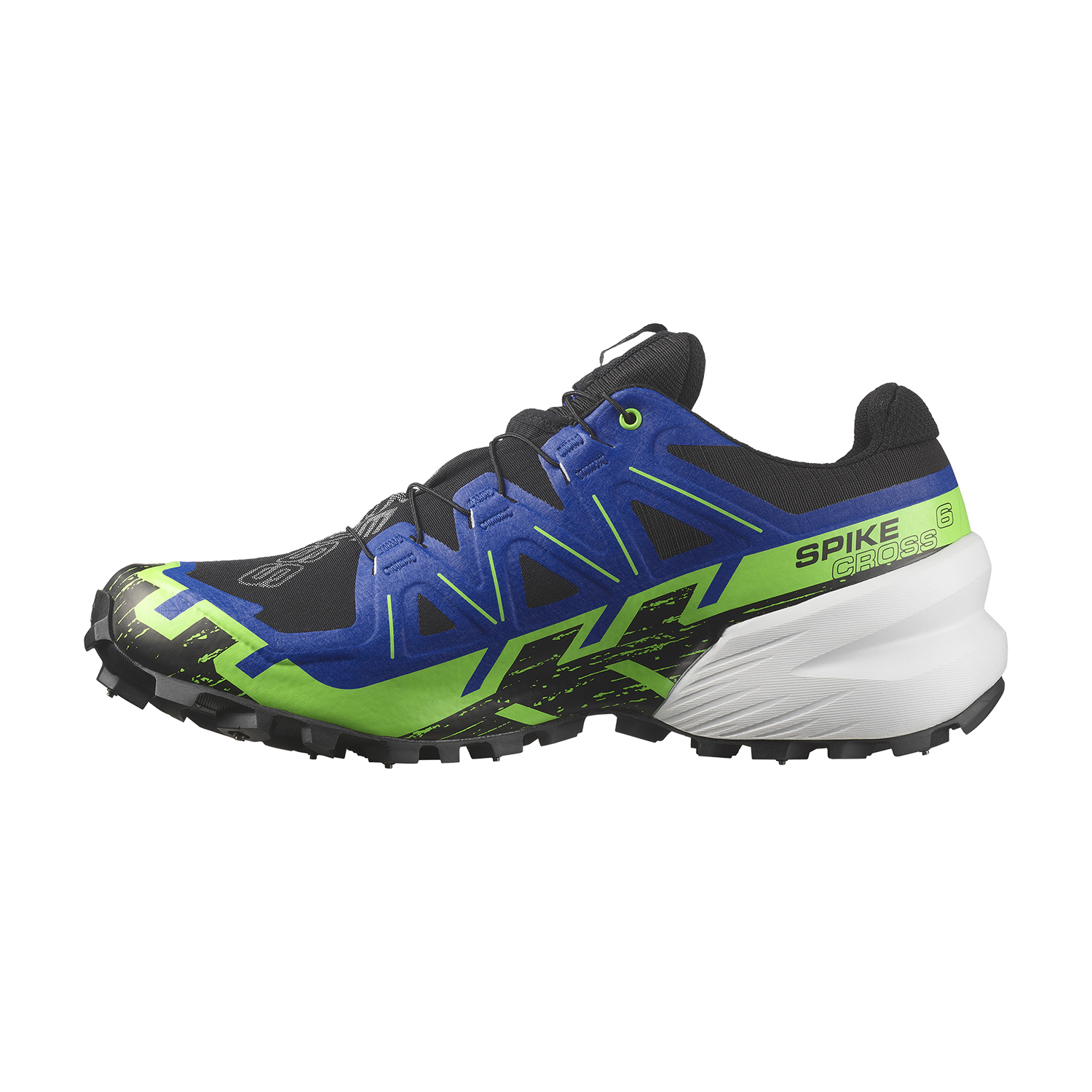 Salomon Spikecross 6 GTX - Black/Surf The Web/Green Gecko