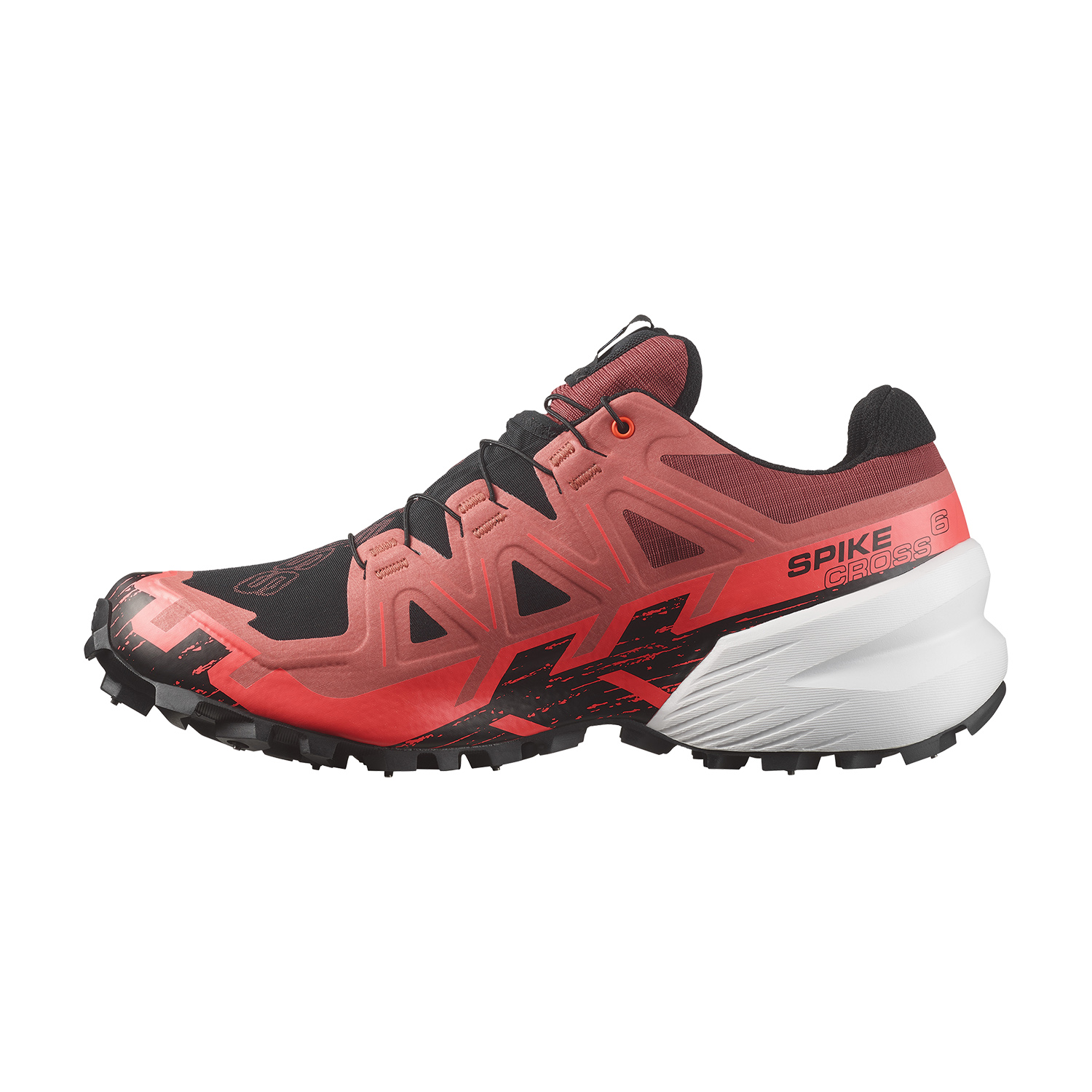 Salomon Spikecross 6 GTX - Cow Hide/Black/Fiery Coral