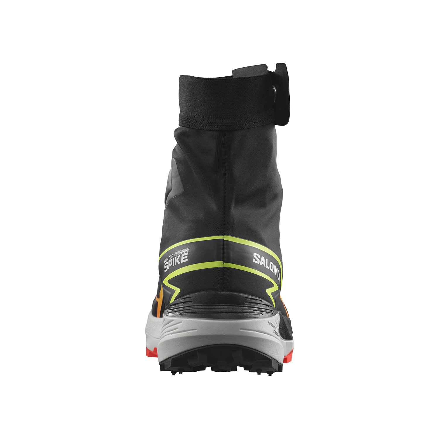 Salomon Winter Cross Spike - Black/Fiery Coral/Safety Yellow