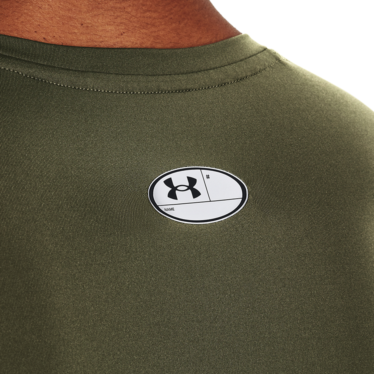 Under Armour HeatGear Compression Shirt - Marine OD Green/White