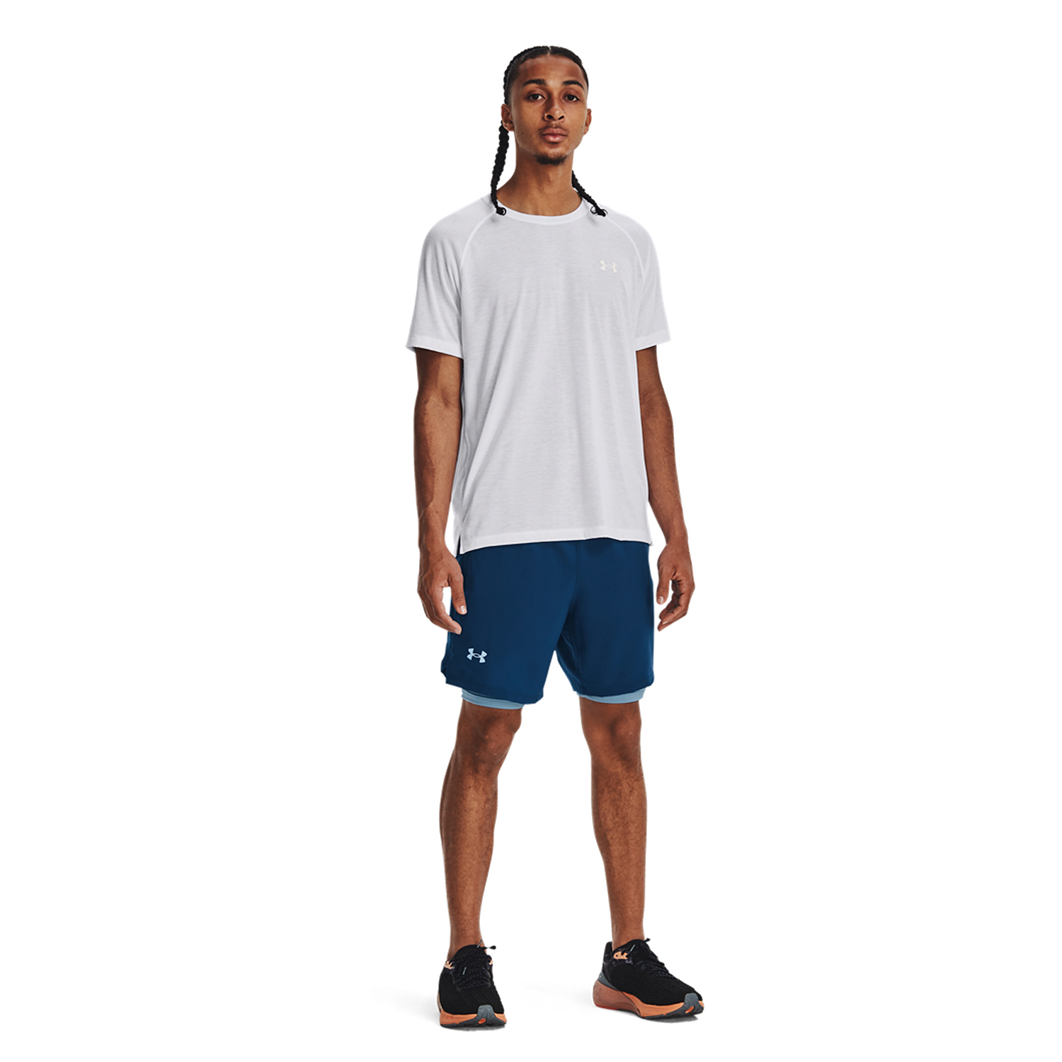 Under Armour Launch 2 in 1 7in Shorts - Varsity Blue