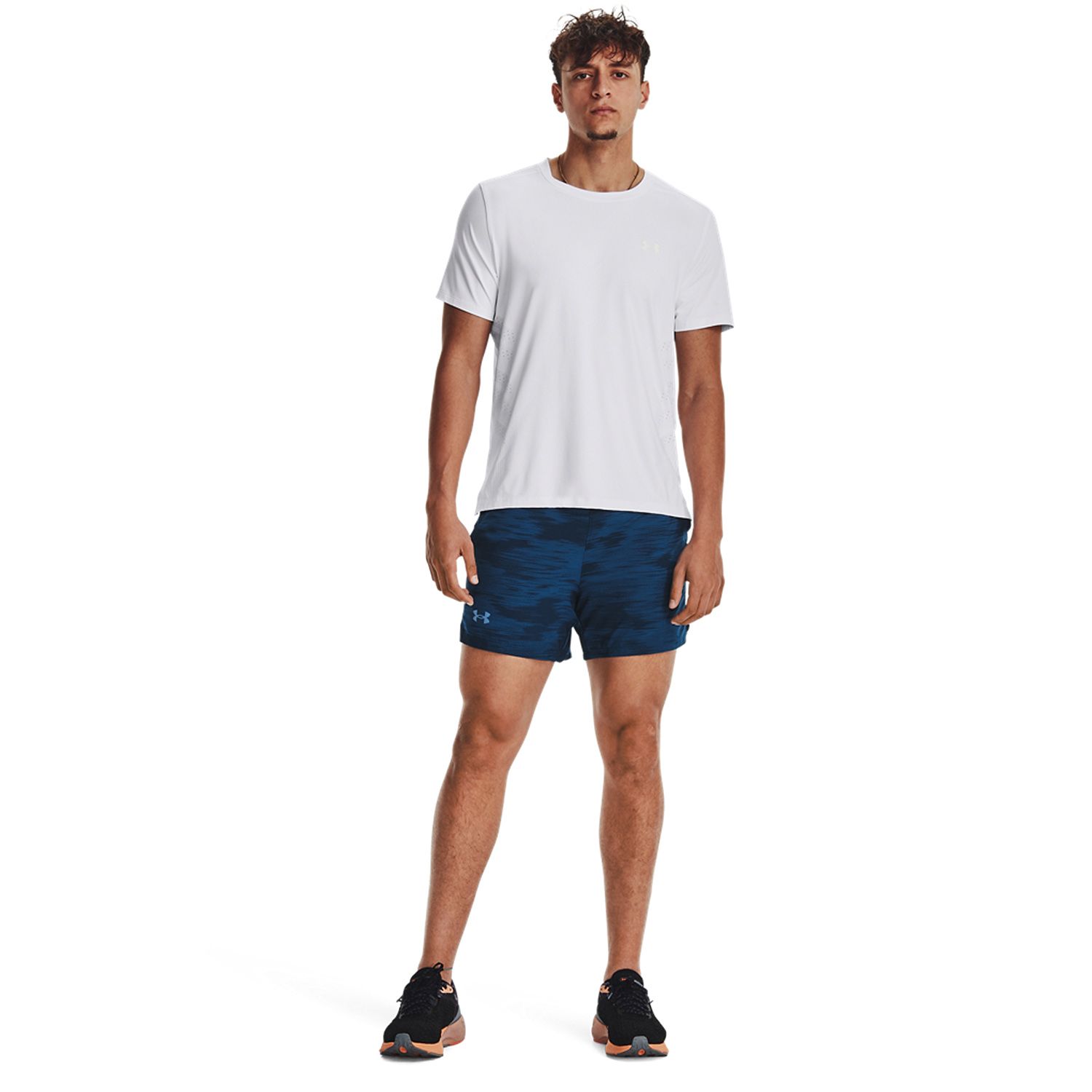 Under Armour Launch Printed 5in Shorts - Varsity Blue/Reflective