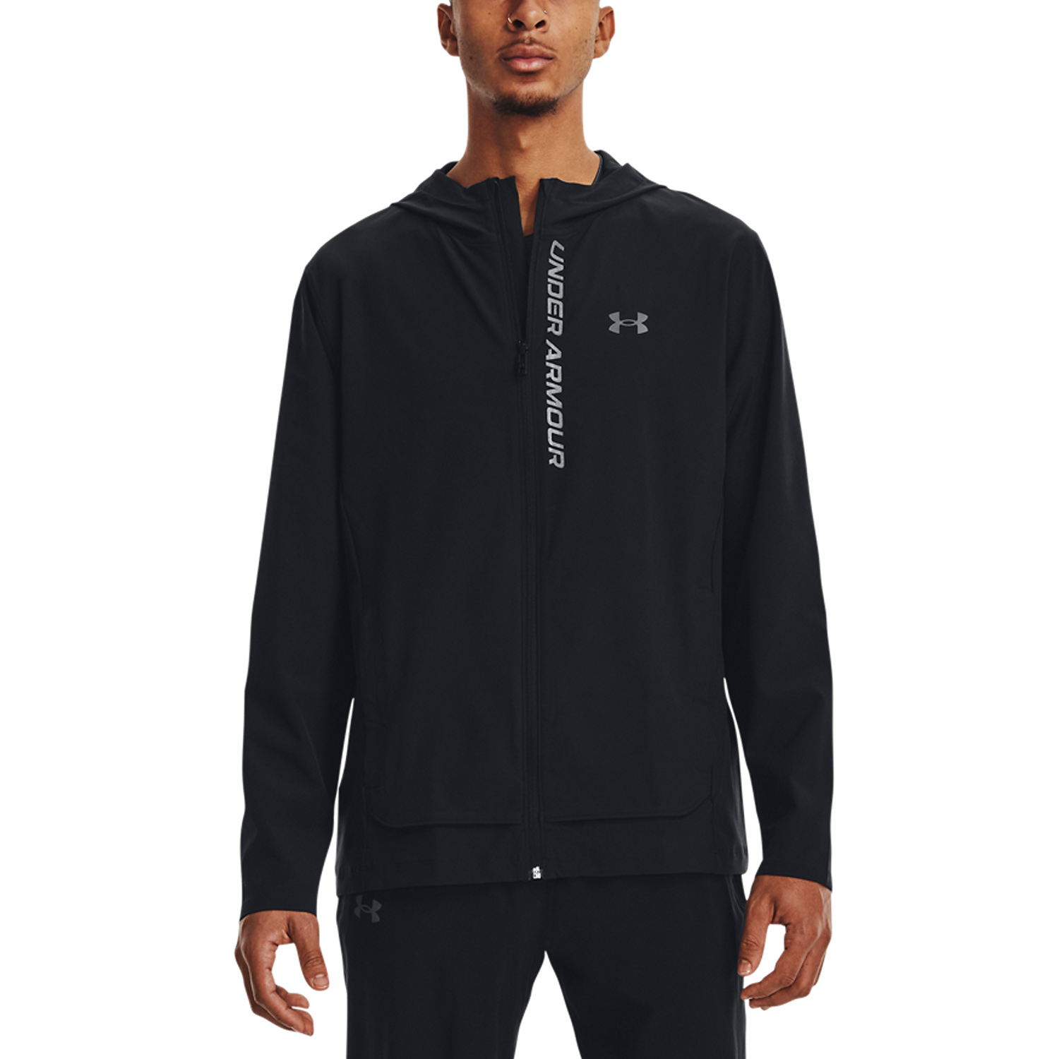 Under Armour Outrun The Storm Chaqueta - Black/Jet Gray/Reflective
