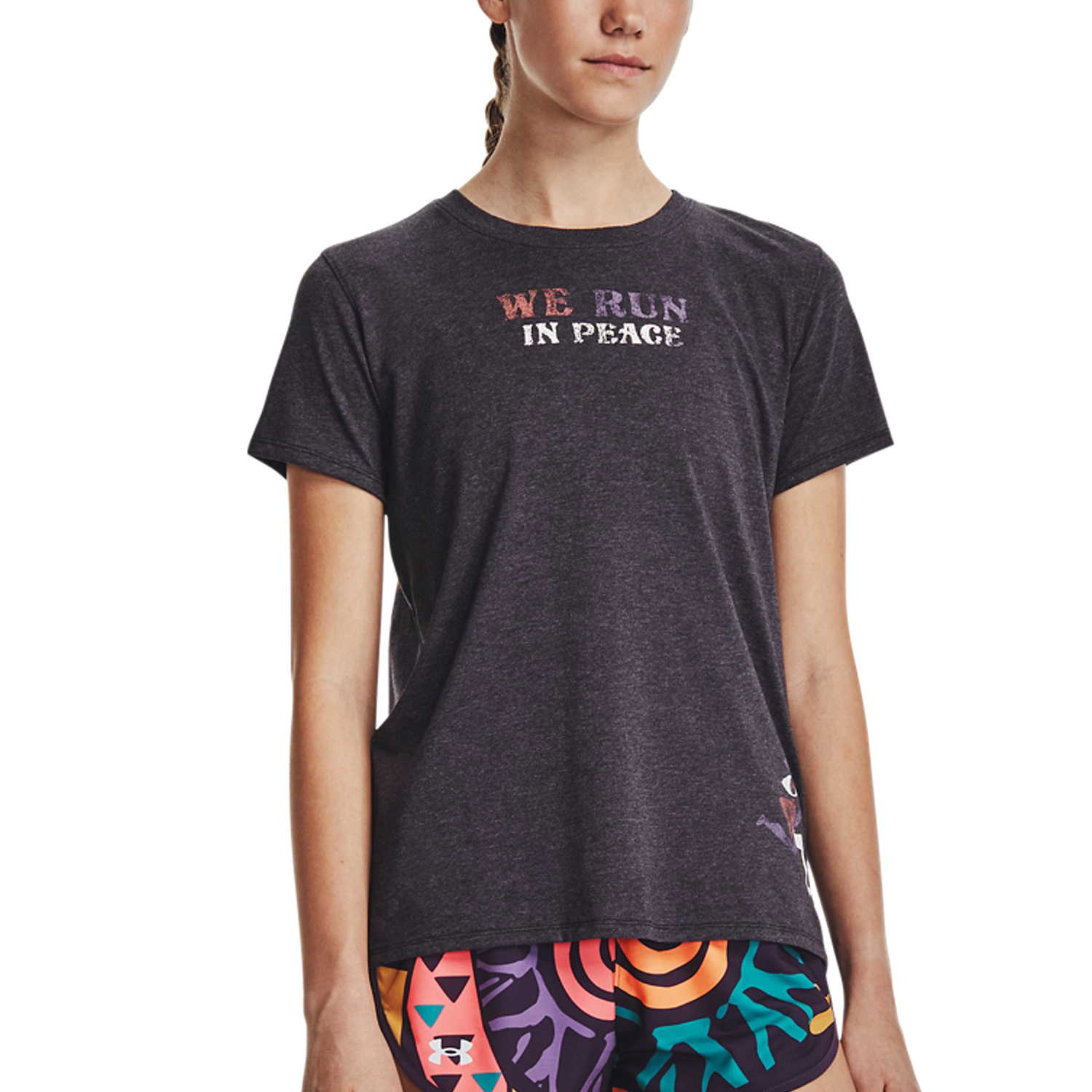 Under Armour Run In Peace Women s Running T Shirt Black Ivory