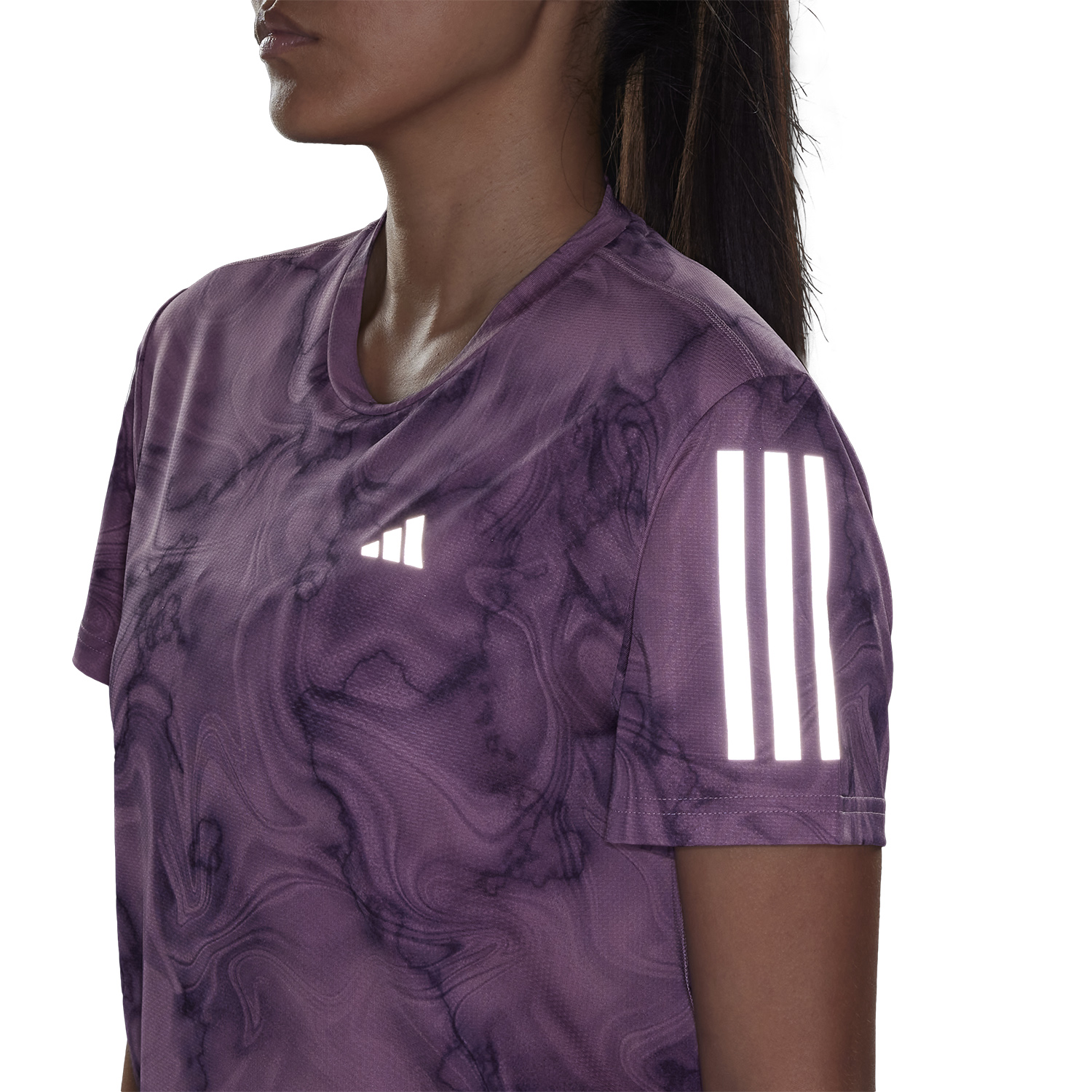 adidas Own The Run Camiseta - Wonder Orchid/Black