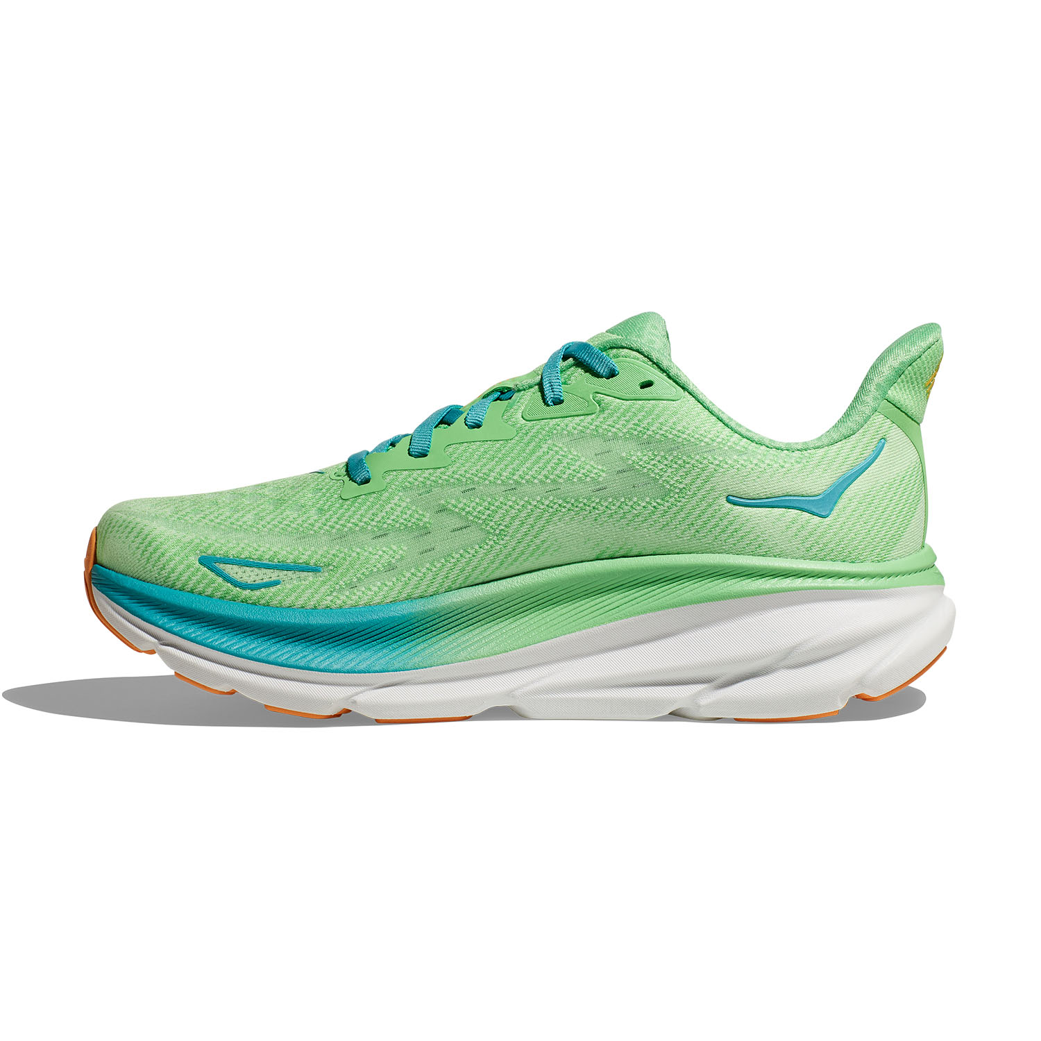 Hoka Clifton 9 Wide Men's Running Shoes - Zest/Lime Glow