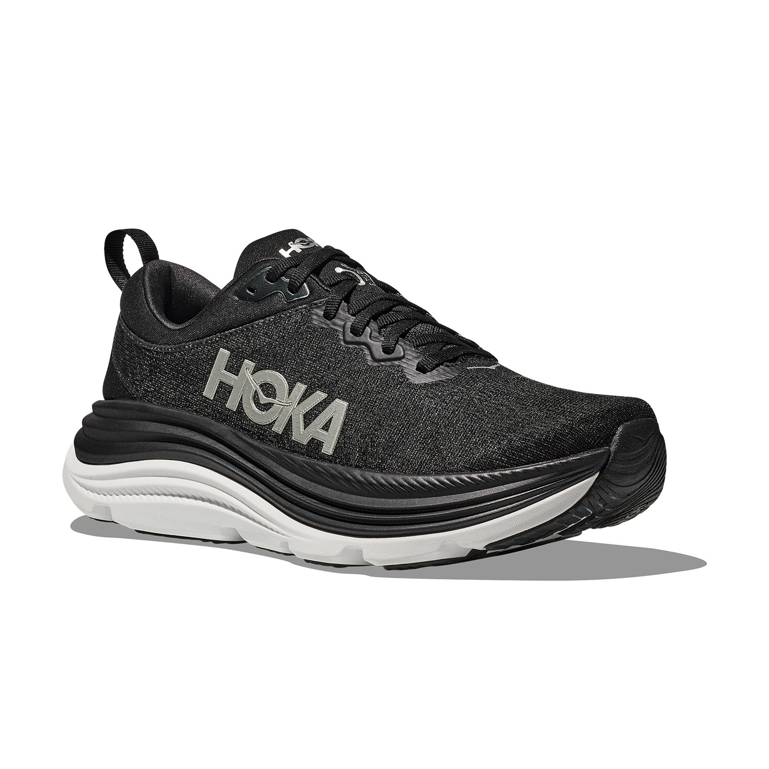 Hoka Gaviota 5 Men's Running Shoes - Black/White