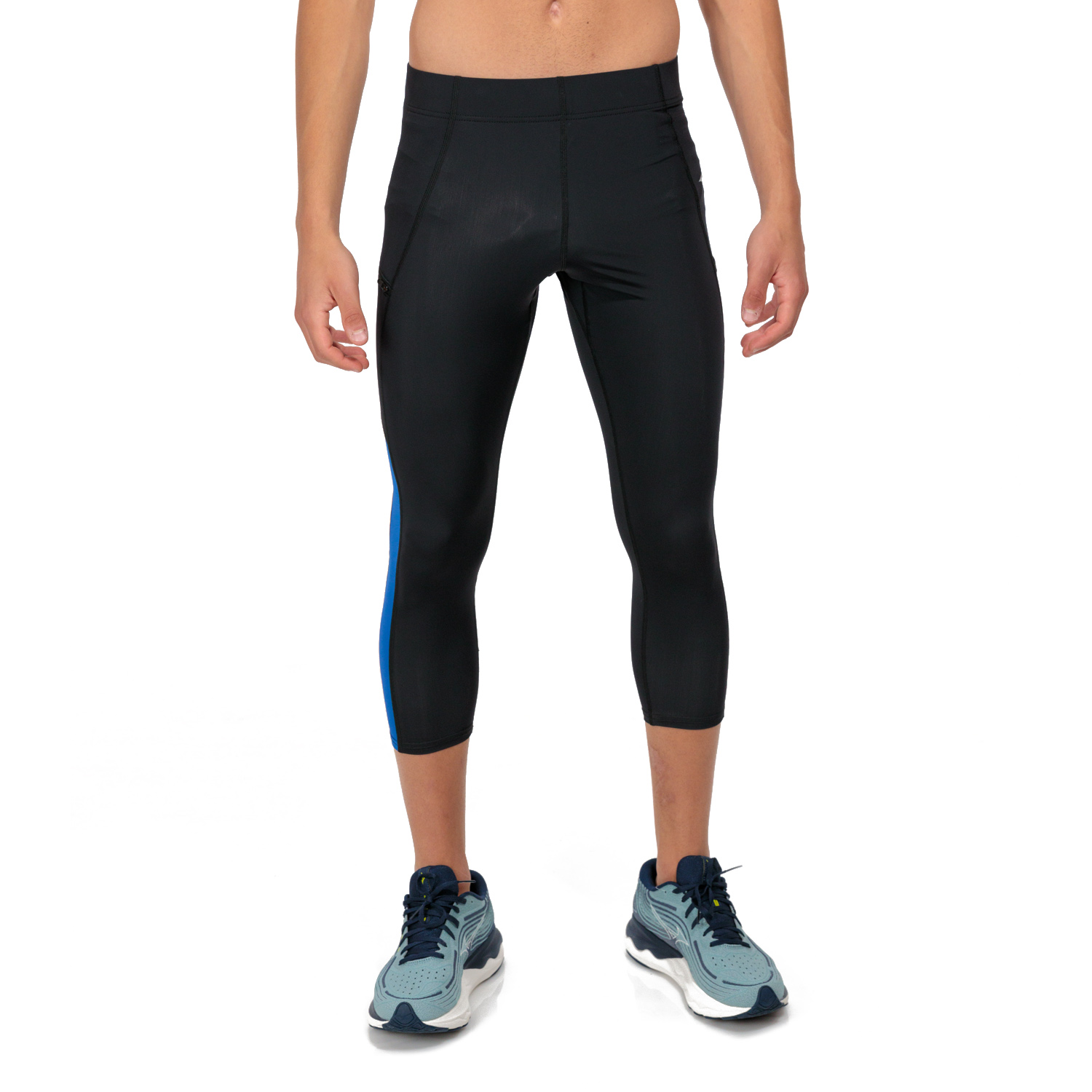 Mizuno Impulse Core 3/4 Tights - Black/Surf The Web