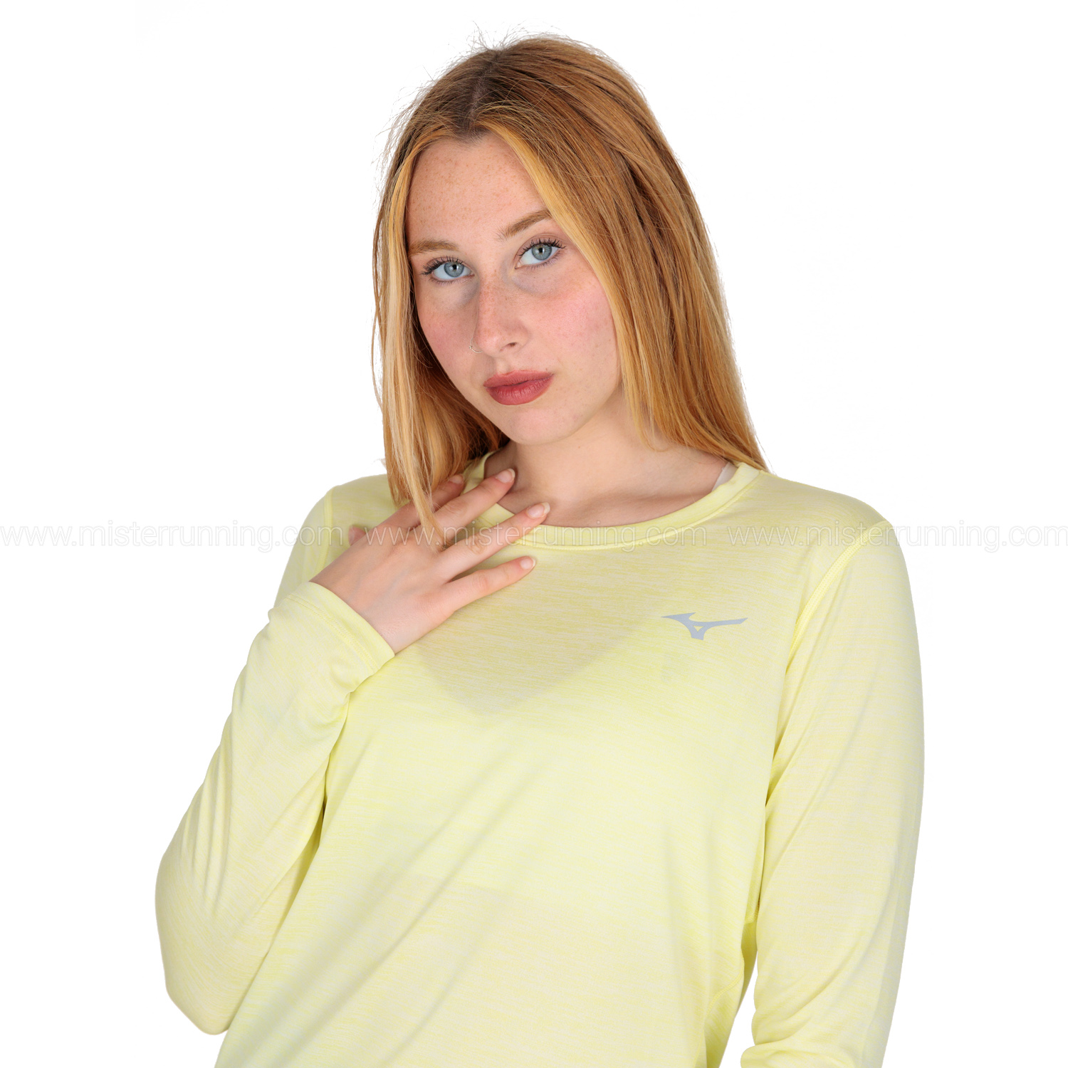 Mizuno Impulse Core Shirt - Pale Lime Yellow