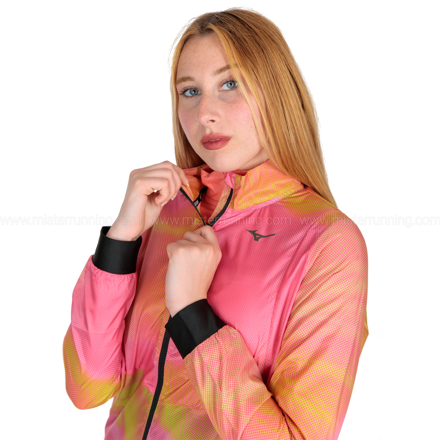 Mizuno Premium Aero Jacket - Sangria Sunset/Evening Primrose