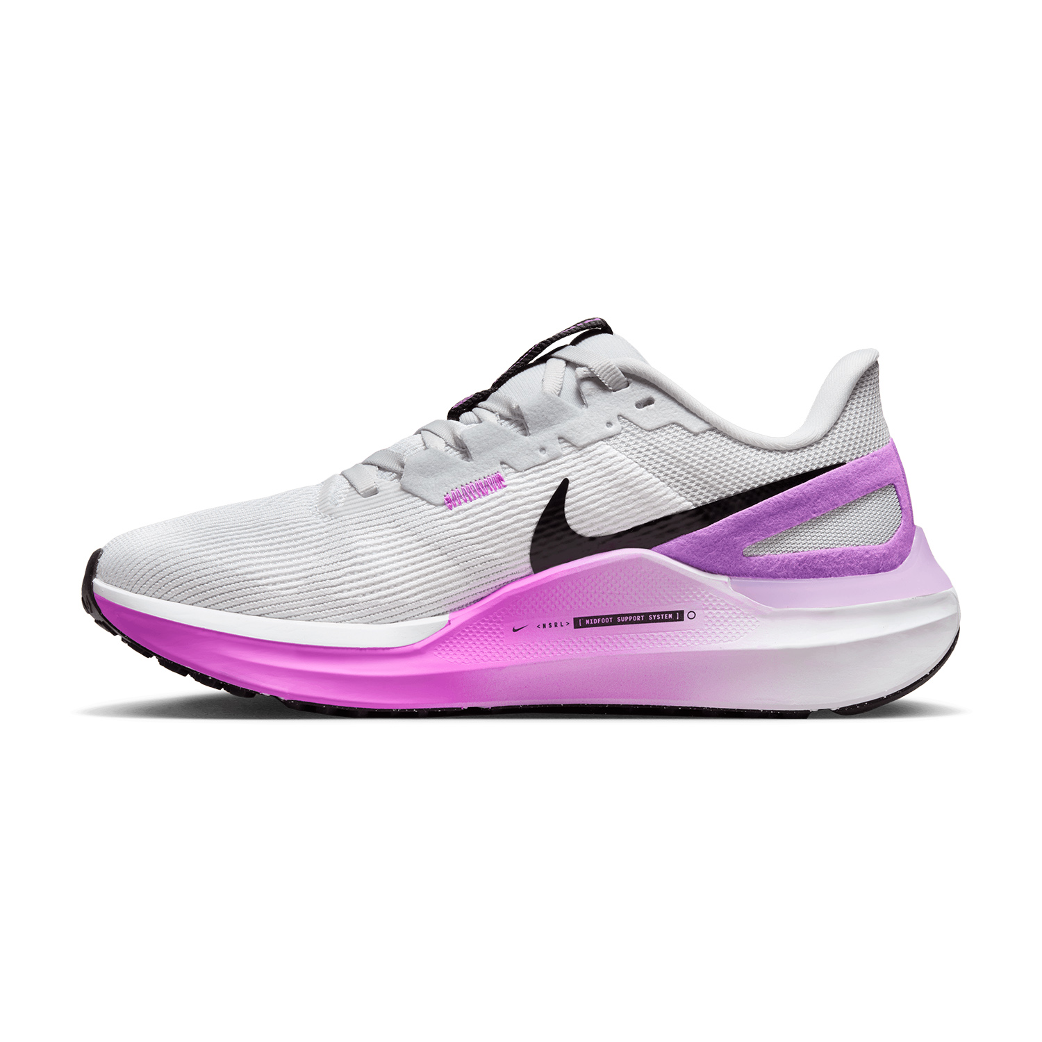 Nike Air Zoom Structure 25 - White/Black/Pure Platinum/Fuchsia Dream
