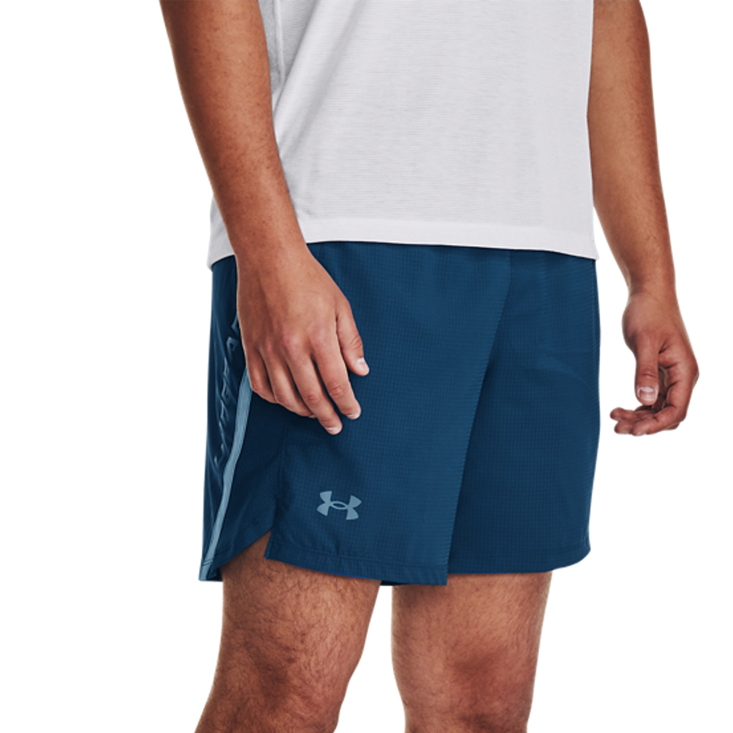 Under Armour Launch Graphic 7in Pantaloncini - Varsity Blue