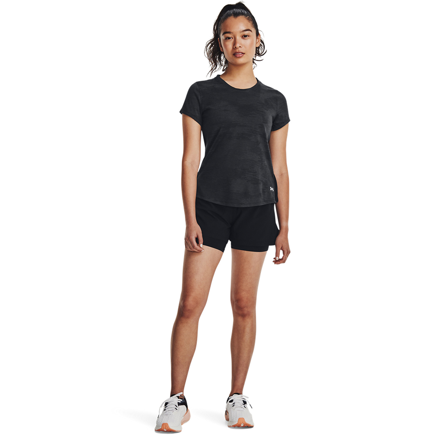 Under Armour Streaker Speed Camo T-Shirt - Black/Reflective