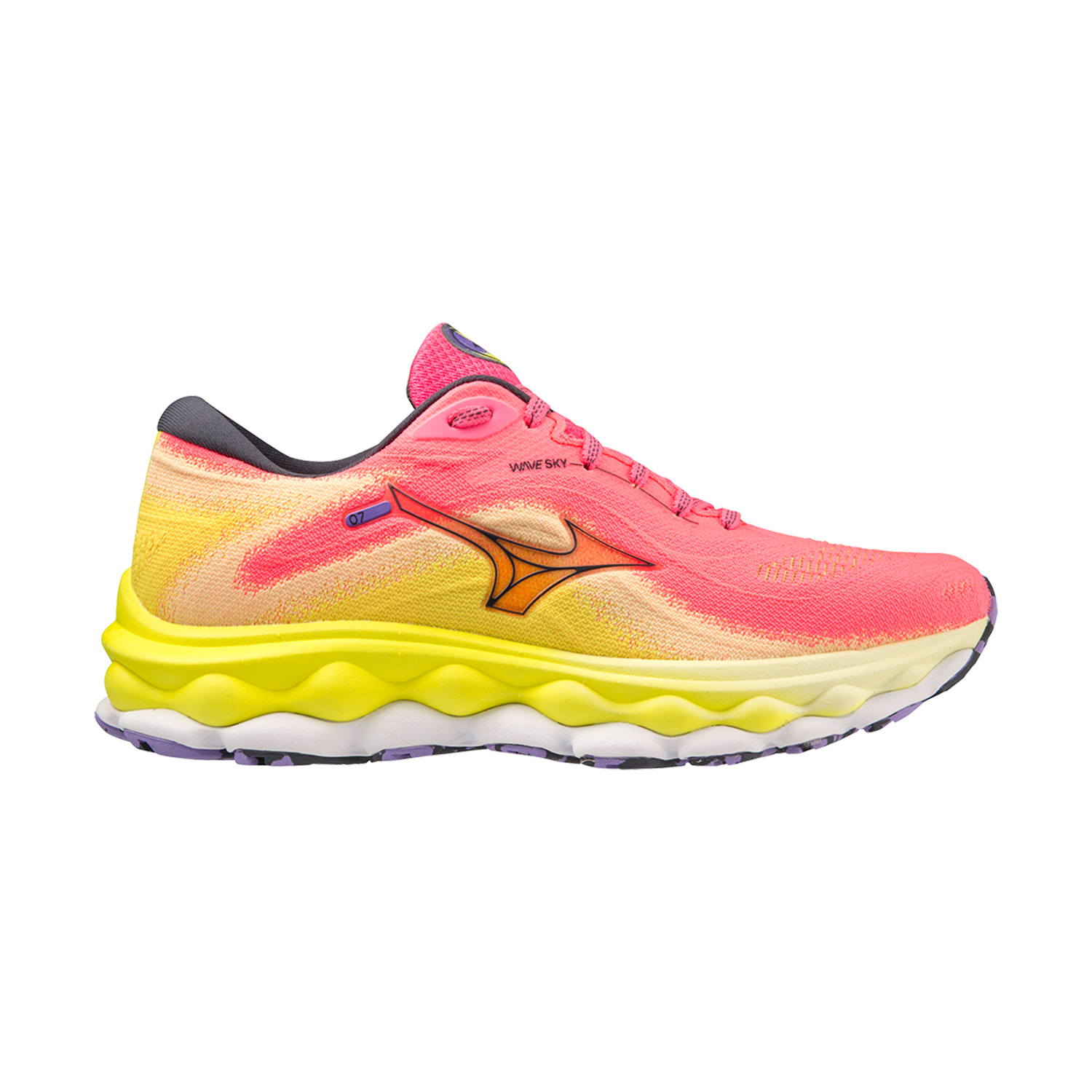 Mizuno Wave Sky 7 - High Vis Pink/Ombre Blue/Bolt 2 Neon