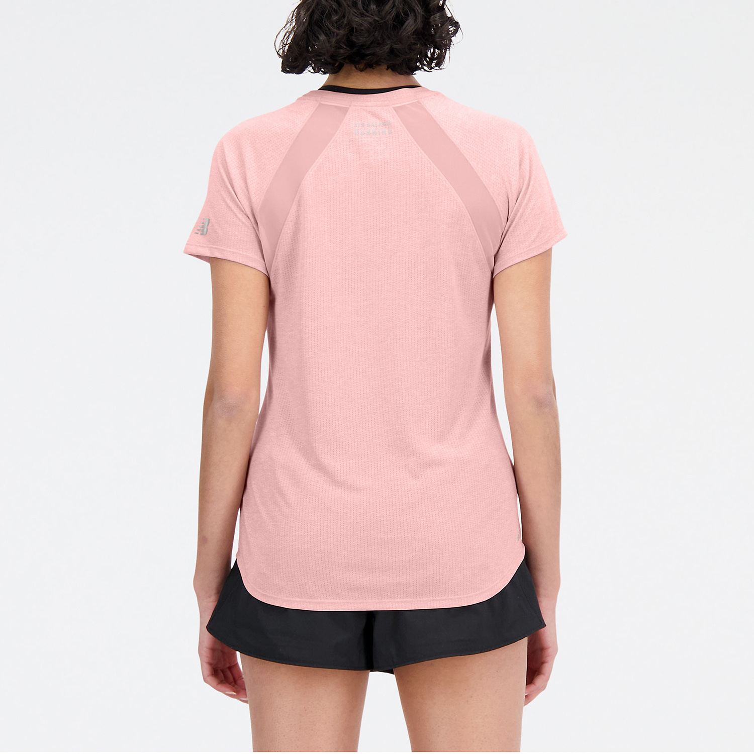 New Balance Printed Impact T-Shirt - Pink Moon Heather