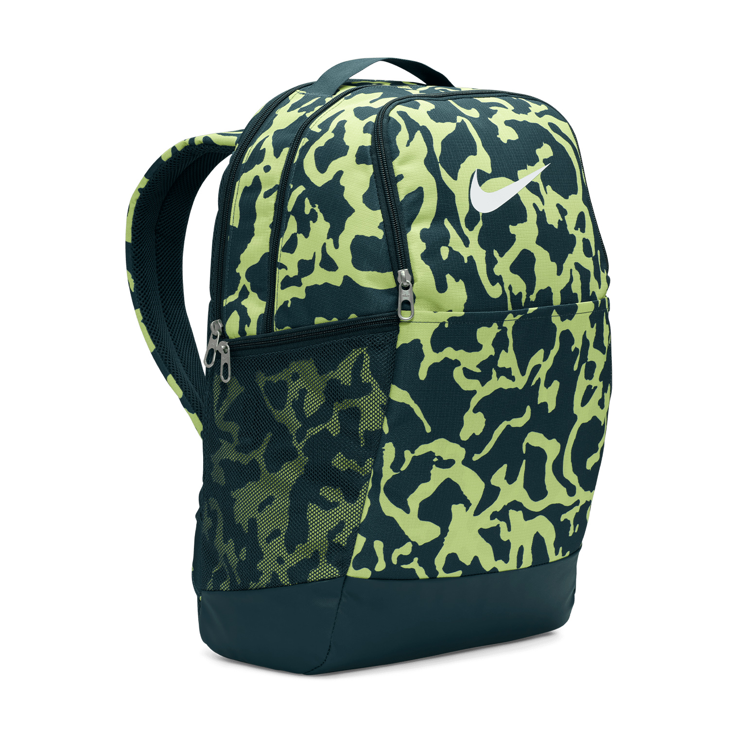 Nike Brasilia Mochila - Deep Jungle/Light Lemon Twist/White