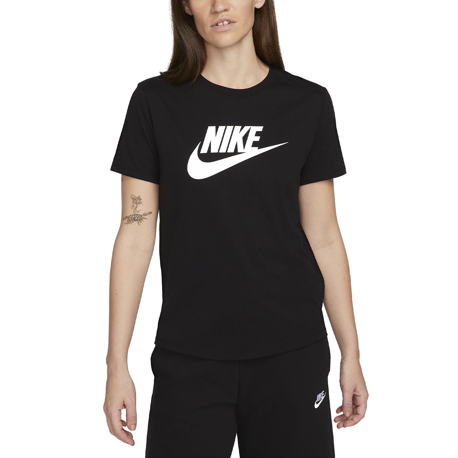 Nike Club Essentials Maglietta da Allenamento Donna Black White