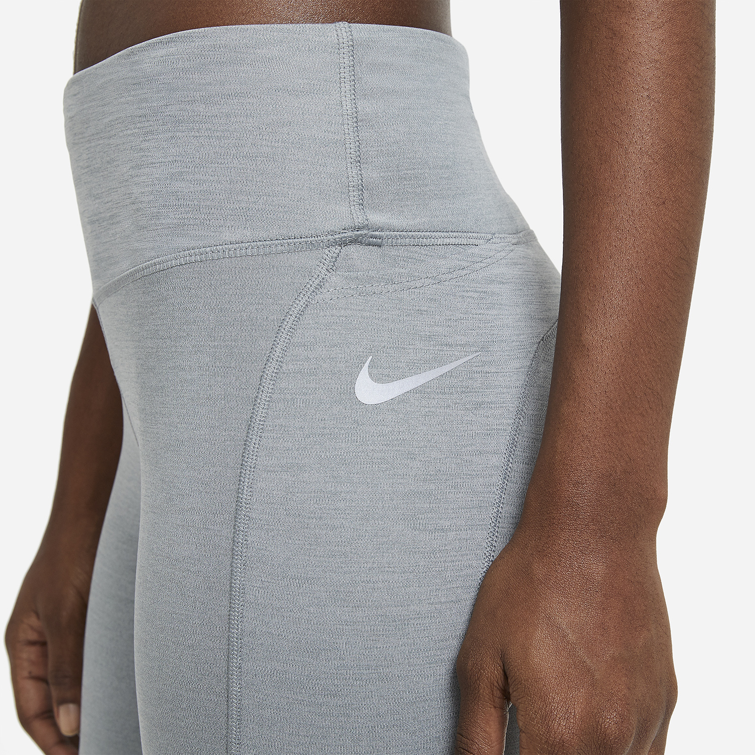 Nike Dri-FIT Fast Tights - Smoke Grey Heather/Reflective Silver