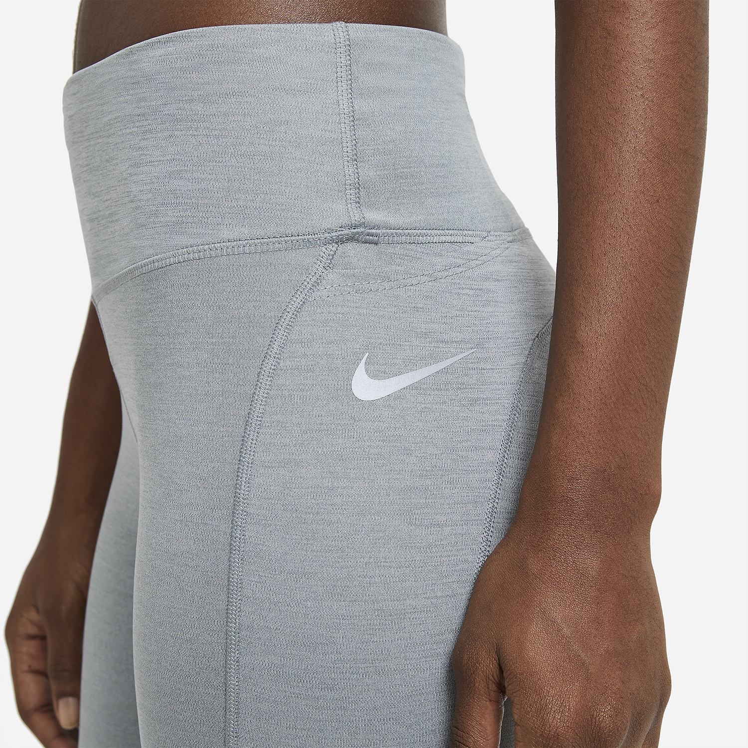 Nike Dri-FIT  Fast Tights - Smoke Grey Heather/Reflective Silver