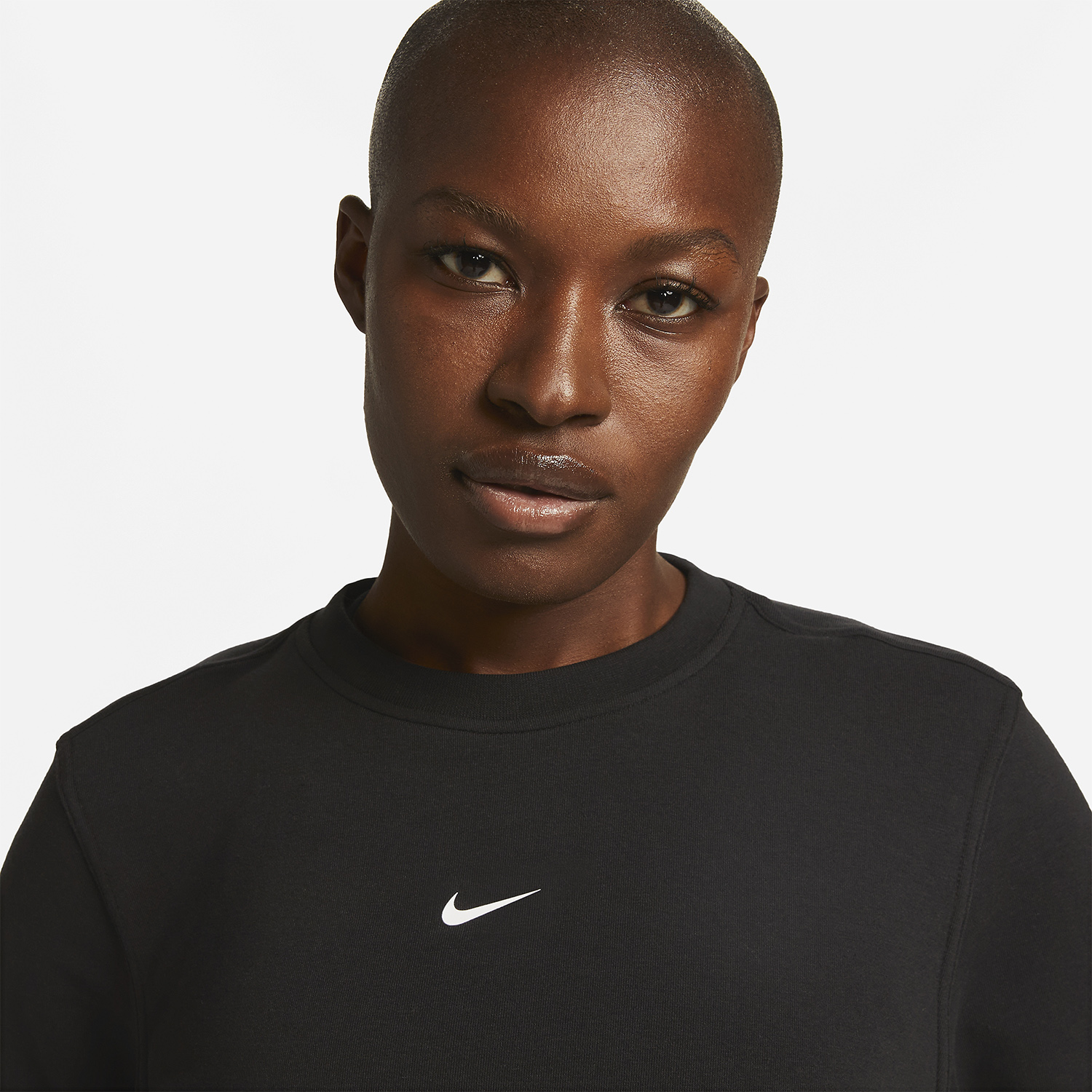 Nike Dri-FIT One Crew Felpa - Black/White