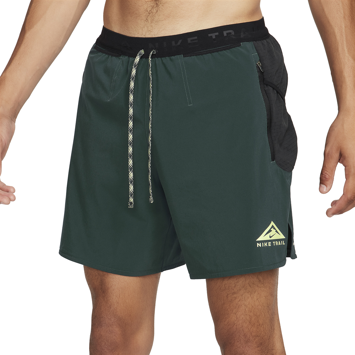Nike Dri-FIT Second Sunrise 7in Shorts - Deep Jungle/Black/Luminuos Green