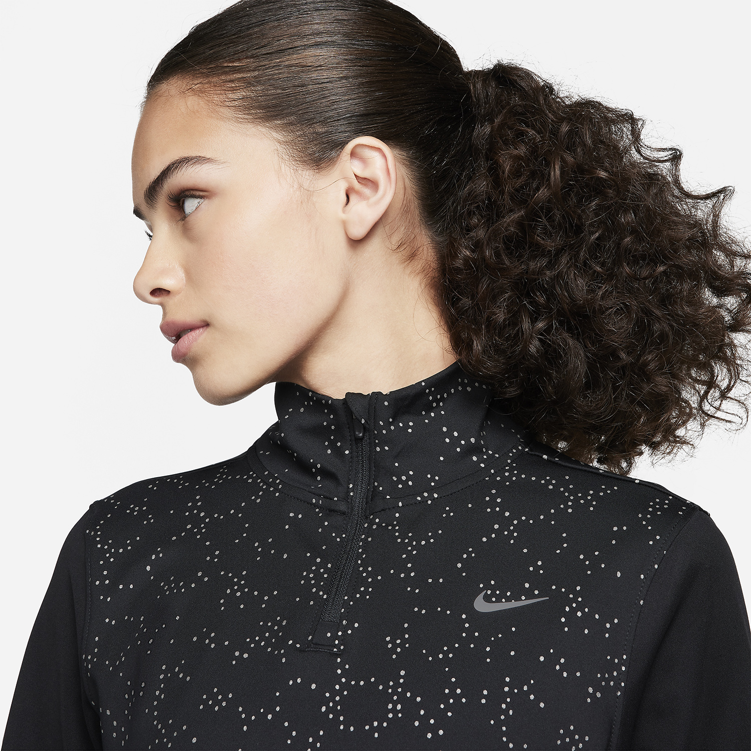 Nike Swift Element Camisa - Black/Reflective Silver